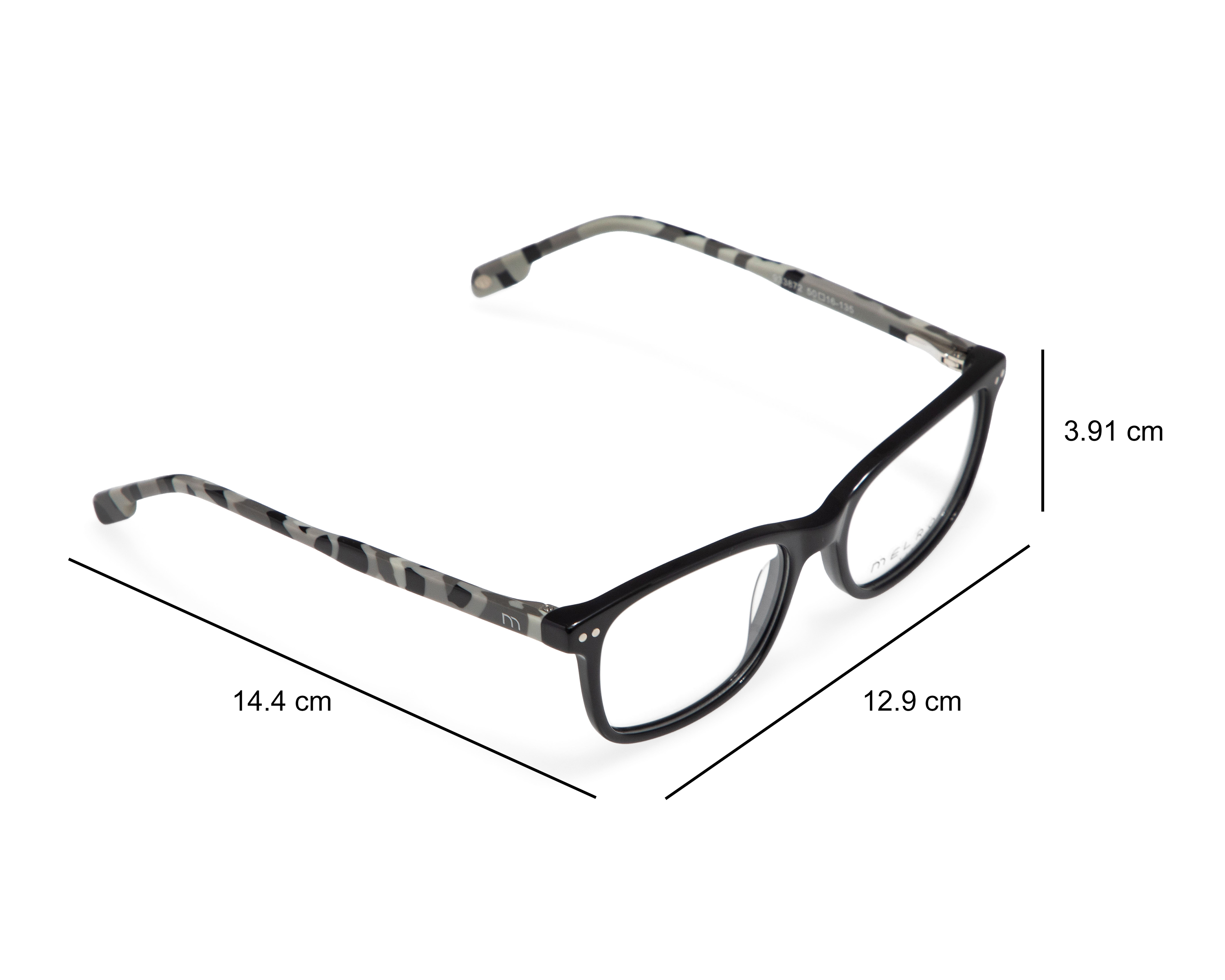 Foto 6 | Foto 6 | Armazón Oftálmico para Hombre Melrose Wayfarer Negros