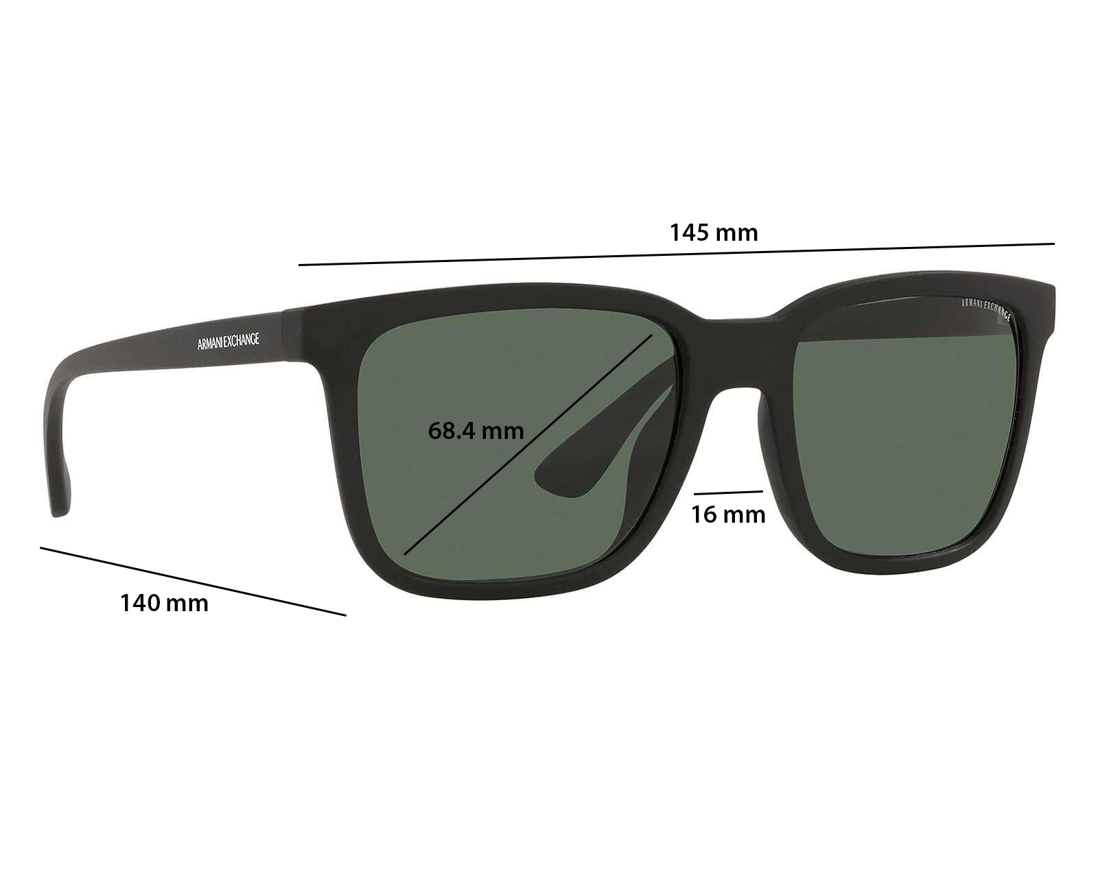 Foto 6 pulgar | Foto 5 | Lentes de Sol para Hombre Armani Exchange Wayfarer 0AX4112SU 807871 Negros