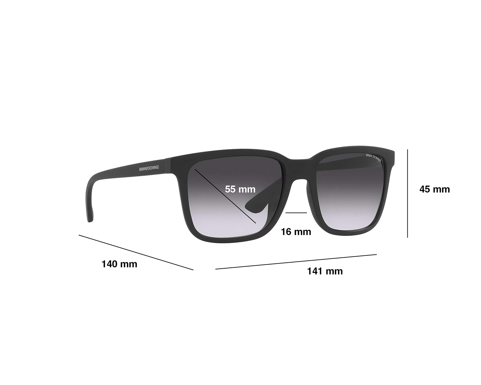 Foto 6 pulgar | Foto 5 | Lentes de Sol para Hombre Armani Exchange Wayfarer 0AX4112SU Negros