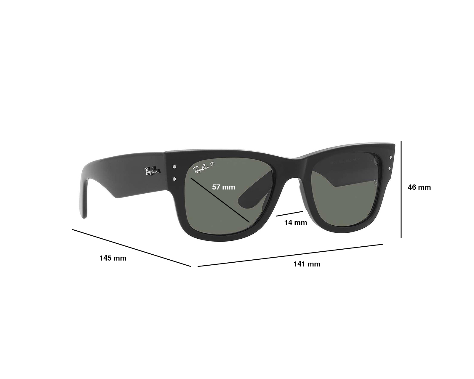 Foto 5 | Foto 5 | Lentes de Sol Unisex Ray-Ban Wayfarer 0RB0840S Negros