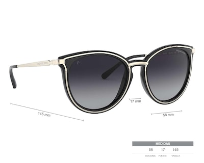 Foto 6 | Foto 6 | Lentes de Sol Michael Kors Redondos 0MK1077 1014T3 Negro