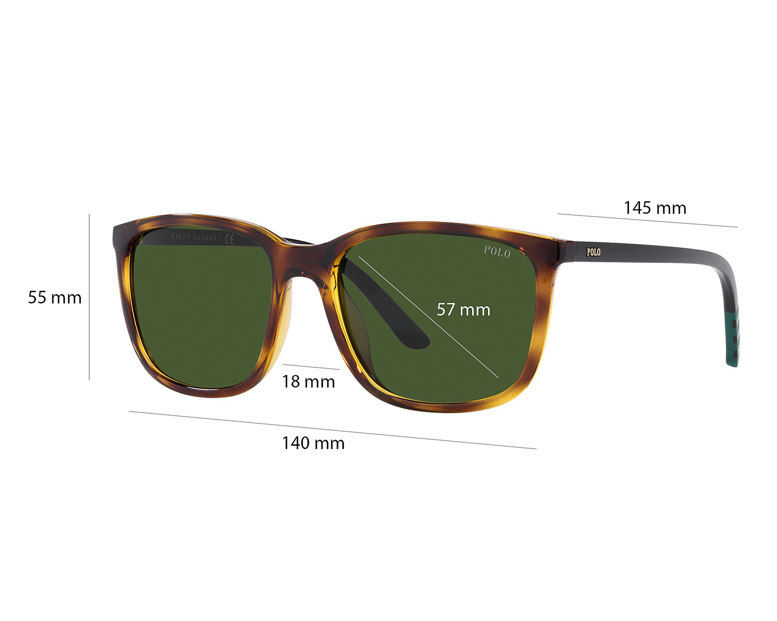 Foto 7 pulgar | Foto 6 | Lentes de Sol para Hombre Polo Cuadrados Havana