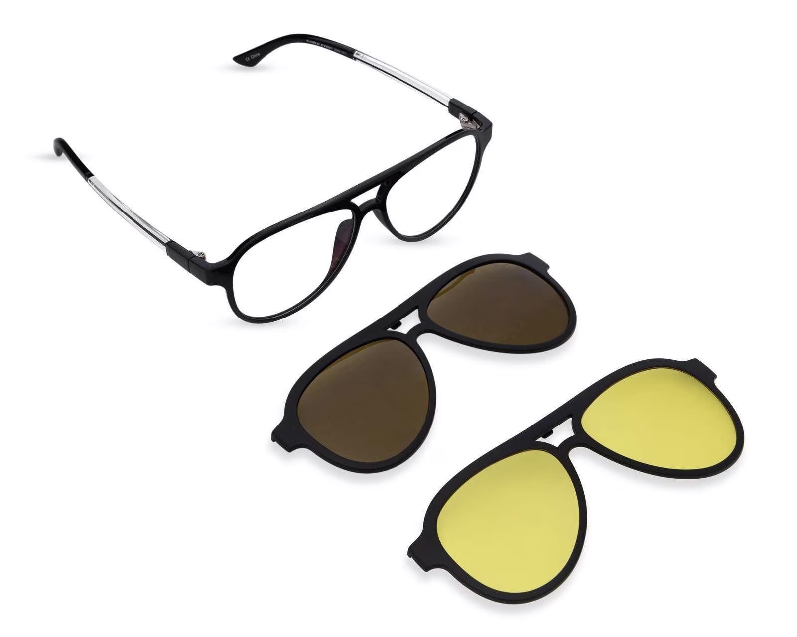 Foto 2 pulgar | Foto 1 | Lentes de Sol Eagle Eyes Aviador 3 en 1 Negro