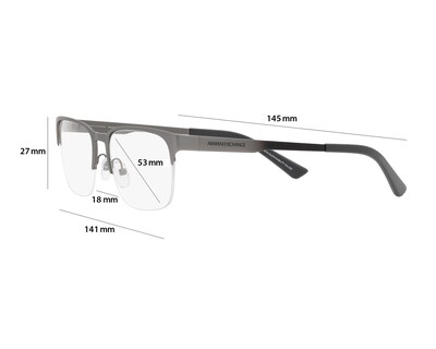 Foto 5 | Foto 5 | Armazón Oftálmico para Hombre Armani Exchange Rectangulares Grises