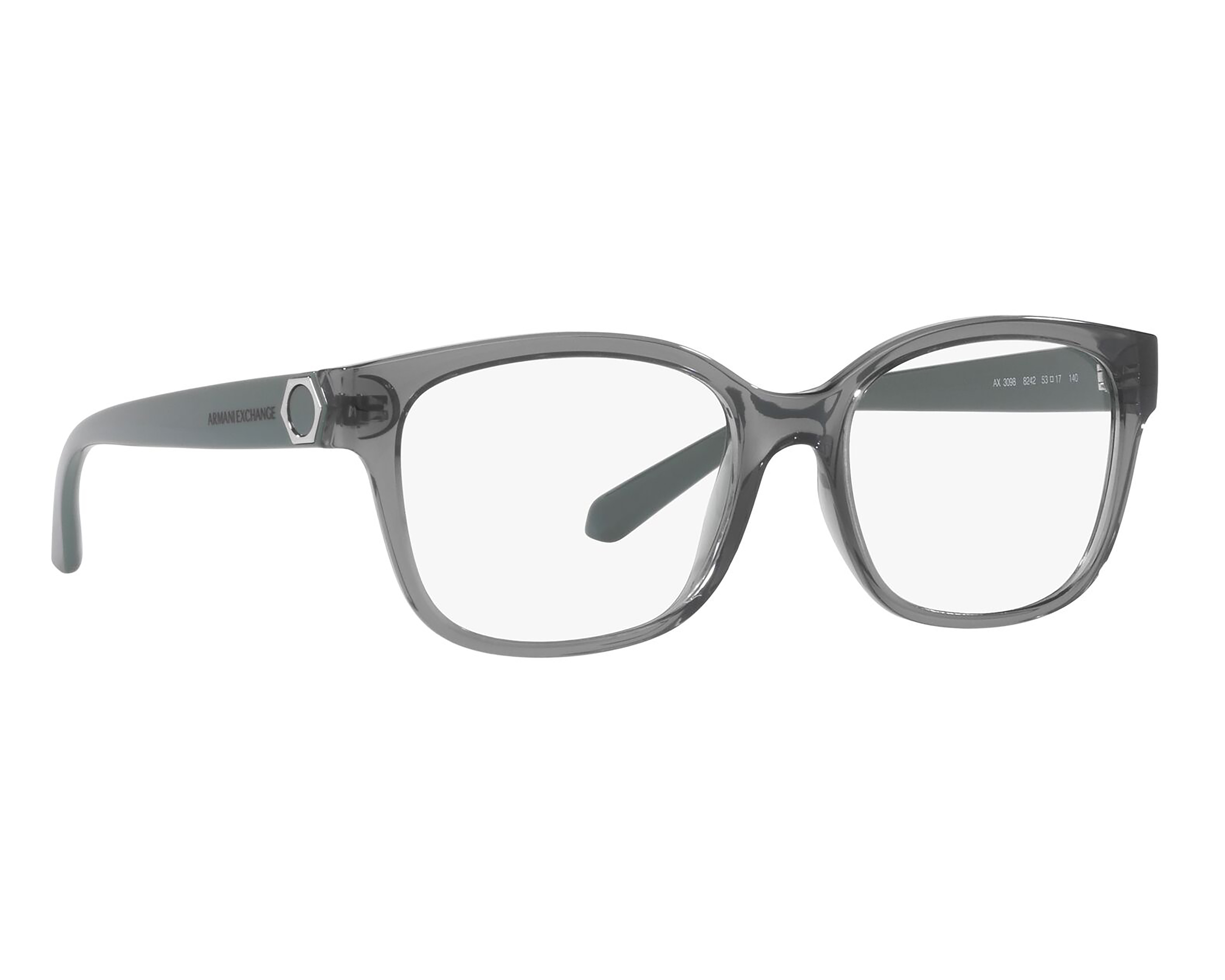 Foto 2 pulgar | Foto 1 | Armazón Oftálmico para Mujer Armani Exchange Rectangular Gris