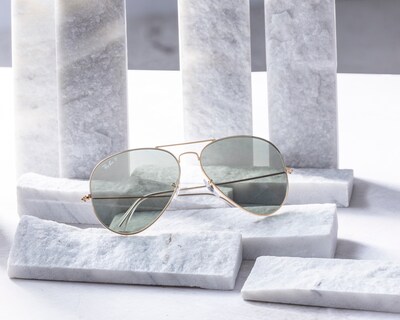 Foto 5 | Foto 5 | Lentes de Sol Unisex Ray-Ban Aviador 0RB3025 Dorado