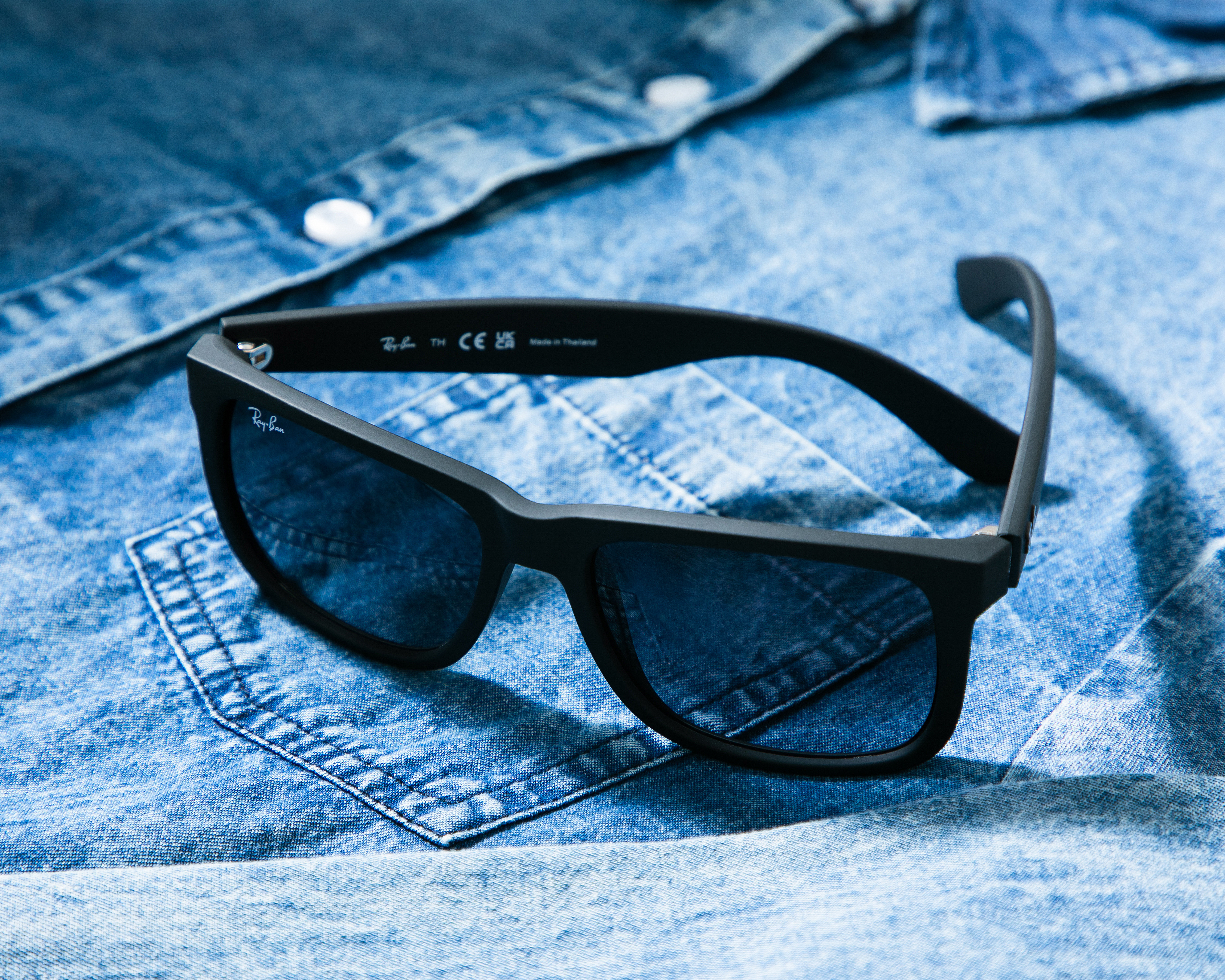 Foto 6 pulgar | Foto 5 | Lentes de Sol Unisex Ray Ban Cuadrados 0RB4165 601_8G Negro