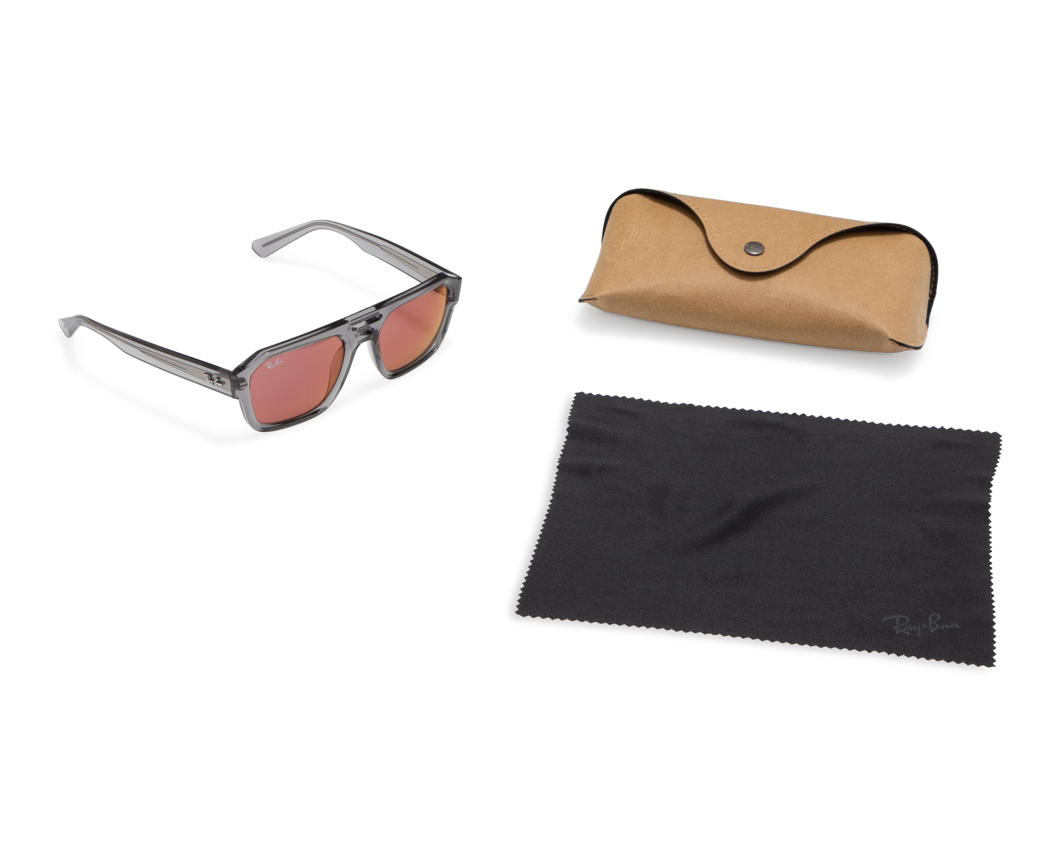 Foto 5 | Foto 5 | Lentes de Sol Unisex Ray Ban Rectangulares Corrigan Bio-Based Gris