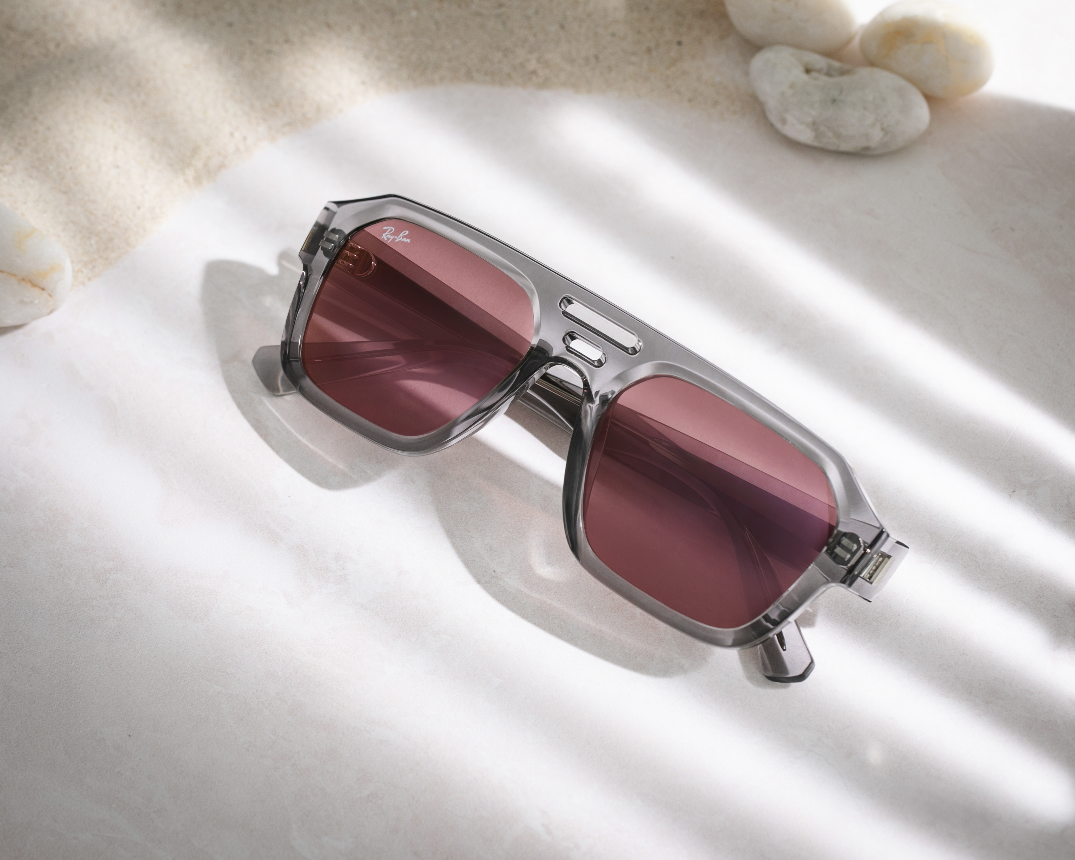 Foto 6 | Foto 6 | Lentes de Sol Unisex Ray Ban Rectangulares Corrigan Bio-Based Gris