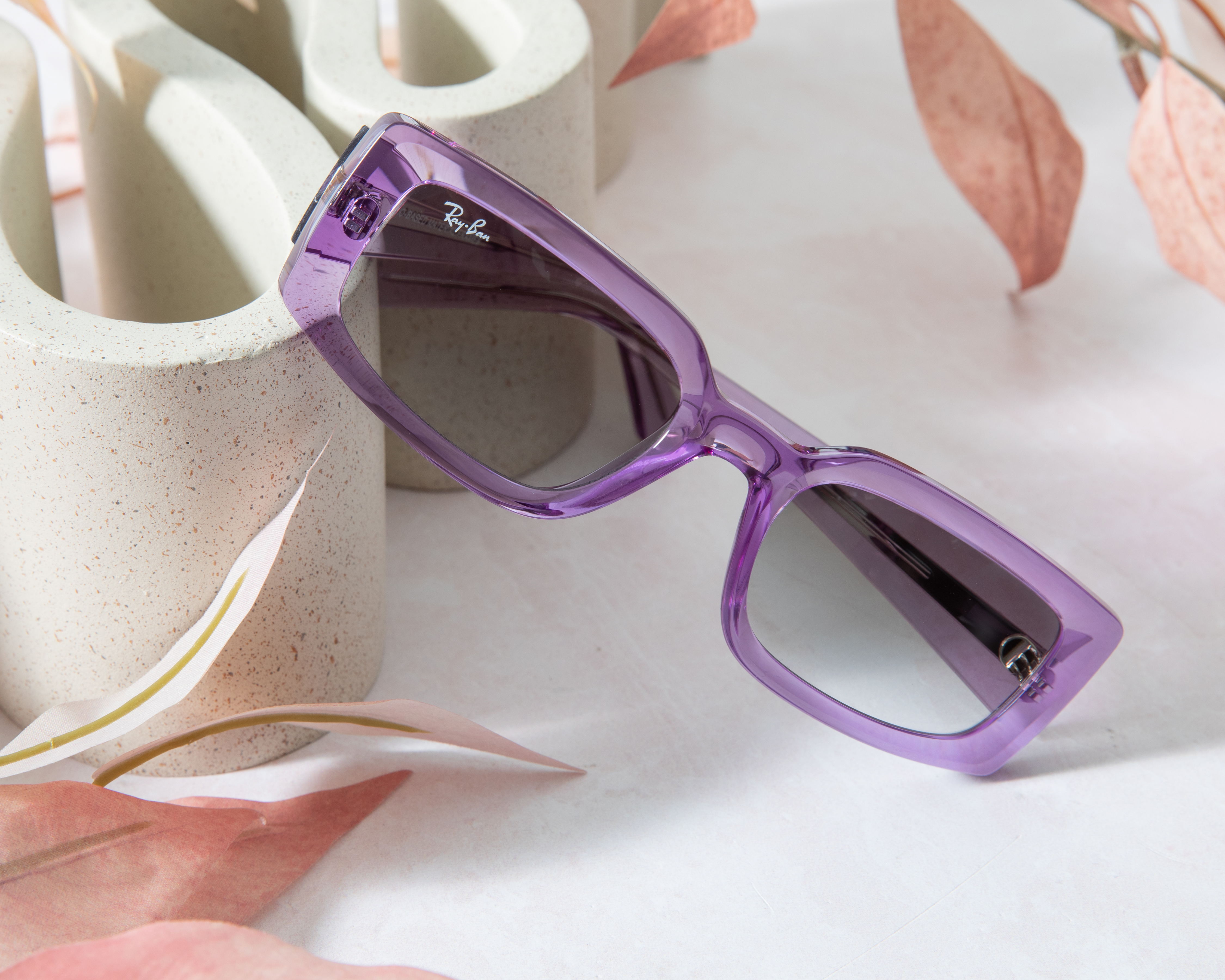 Foto 5 | Foto 5 | Lentes de Sol para Mujer Ray-Ban Kiliane Bio-Based 0RB4395 66858E Violeta Traslúcido