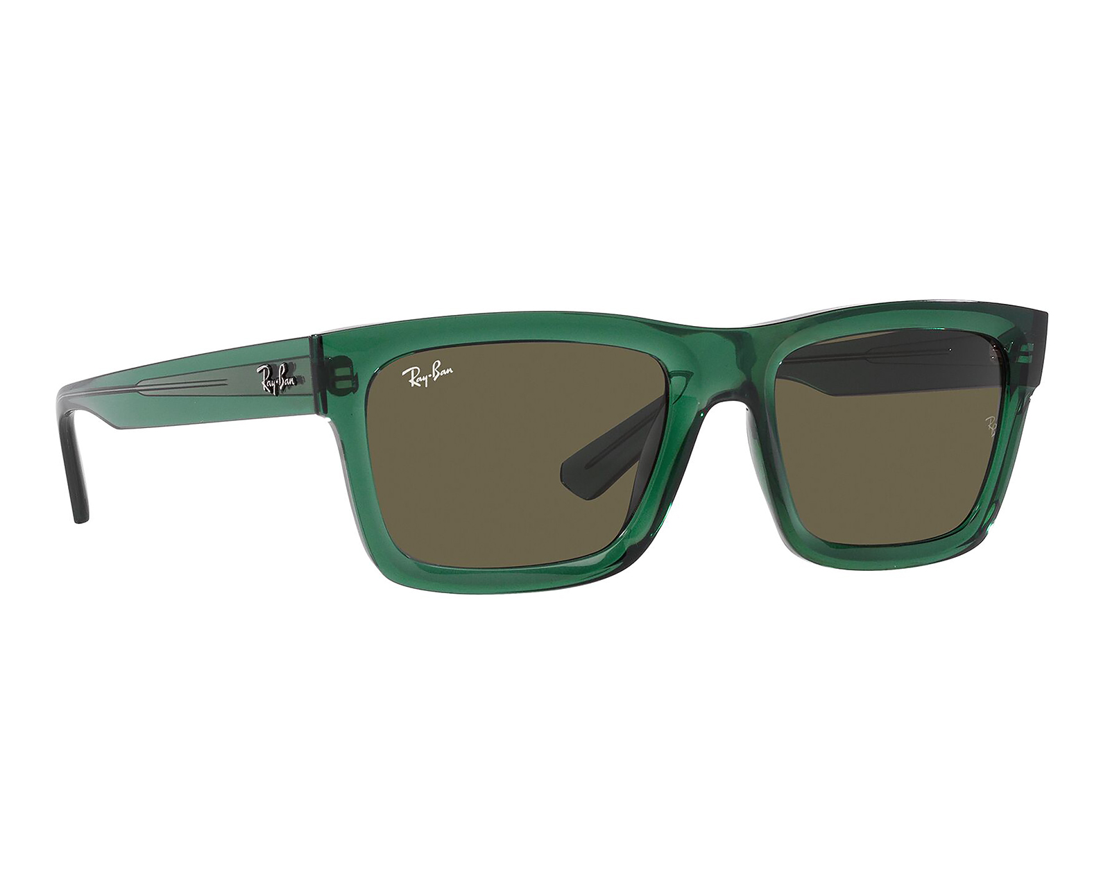 Lentes de Sol para Hombre Ray-Ban Warren Bio-Based 0RB4396 66813 Verde Traslúcido