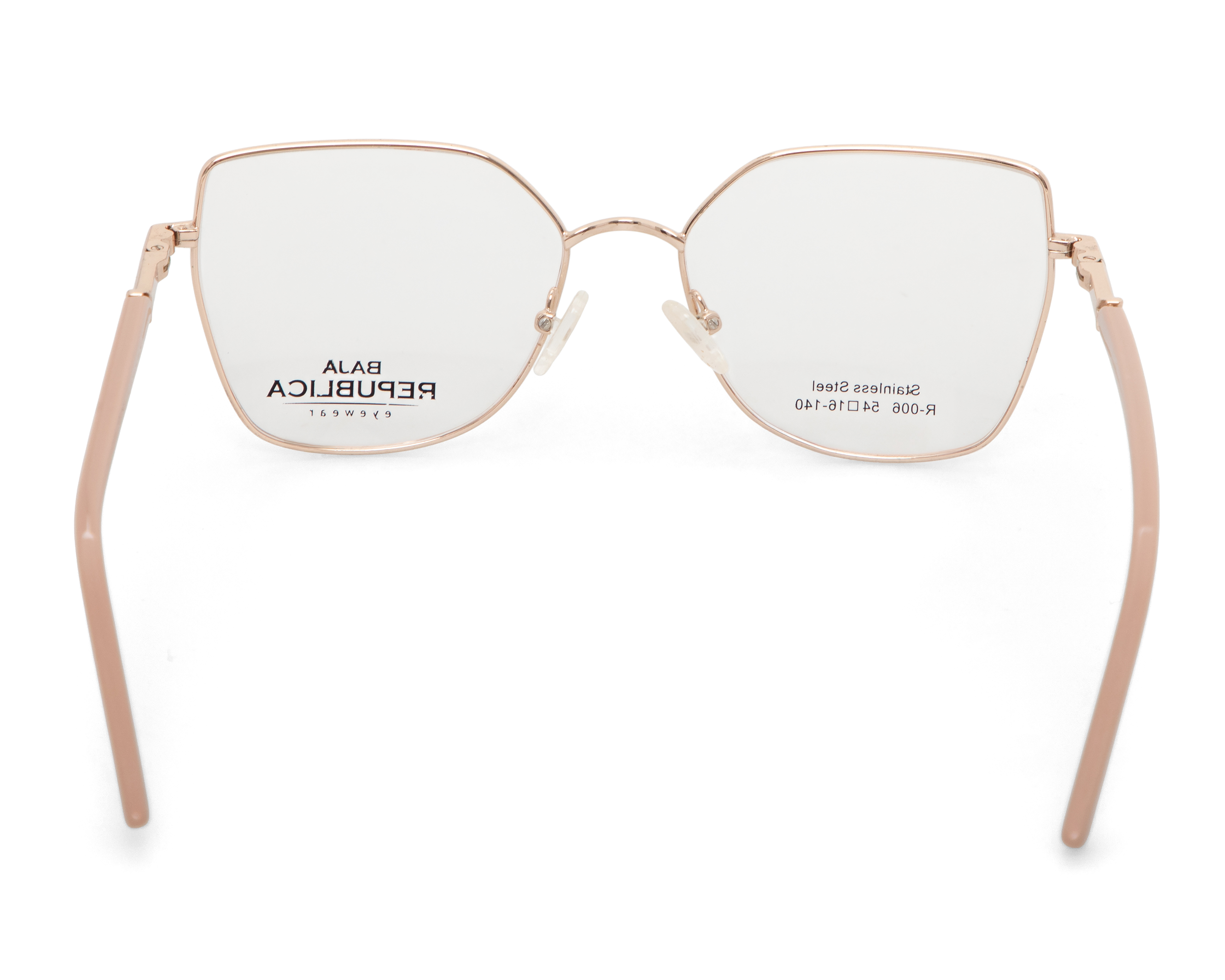 Foto 4 | Foto 4 | Armazón Oftálmico con Clip-on para Mujer Baja Republica Cuadrado Oro Rosa