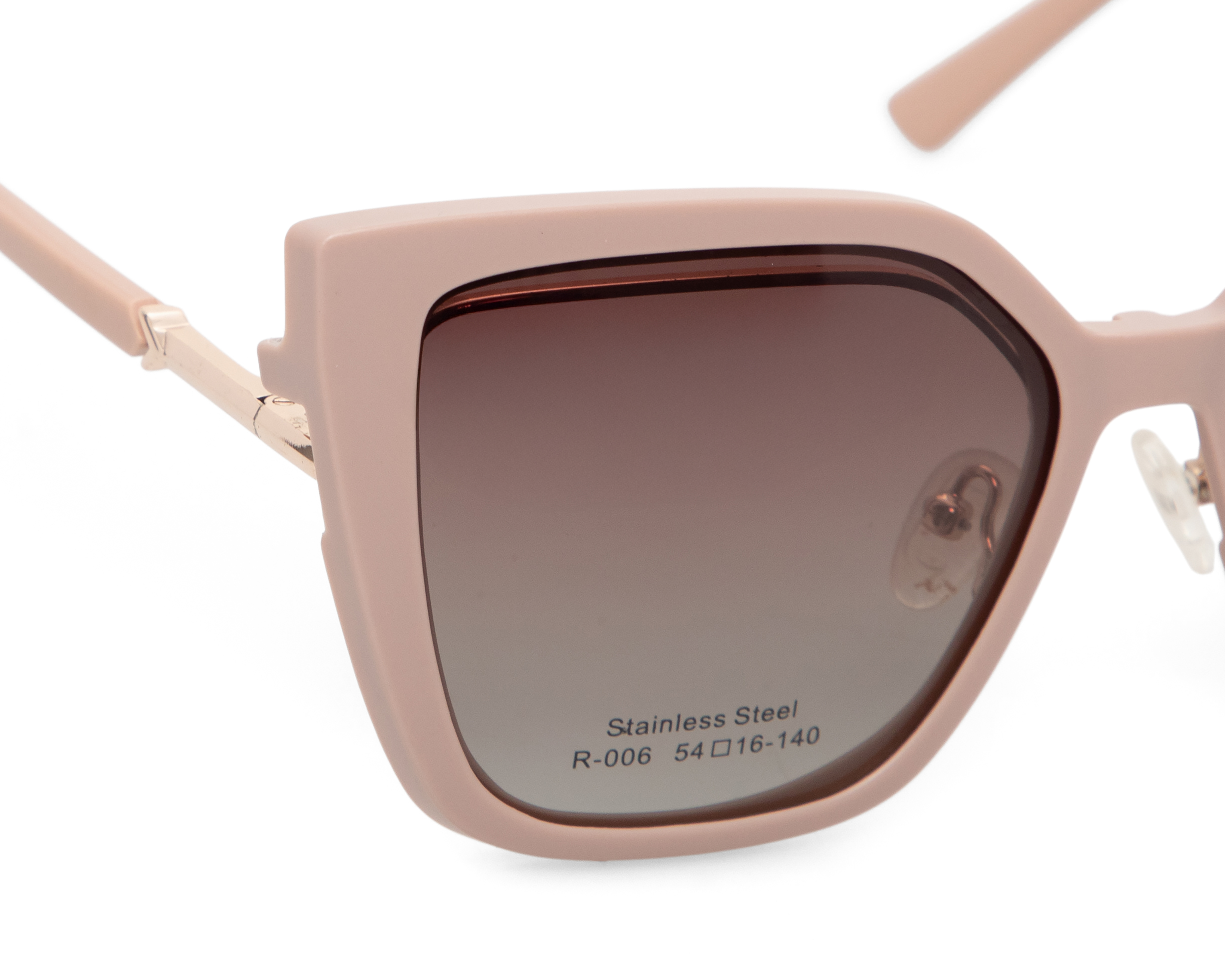 Foto 5 | Foto 5 | Armazón Oftálmico con Clip-on para Mujer Baja Republica Cuadrado Oro Rosa