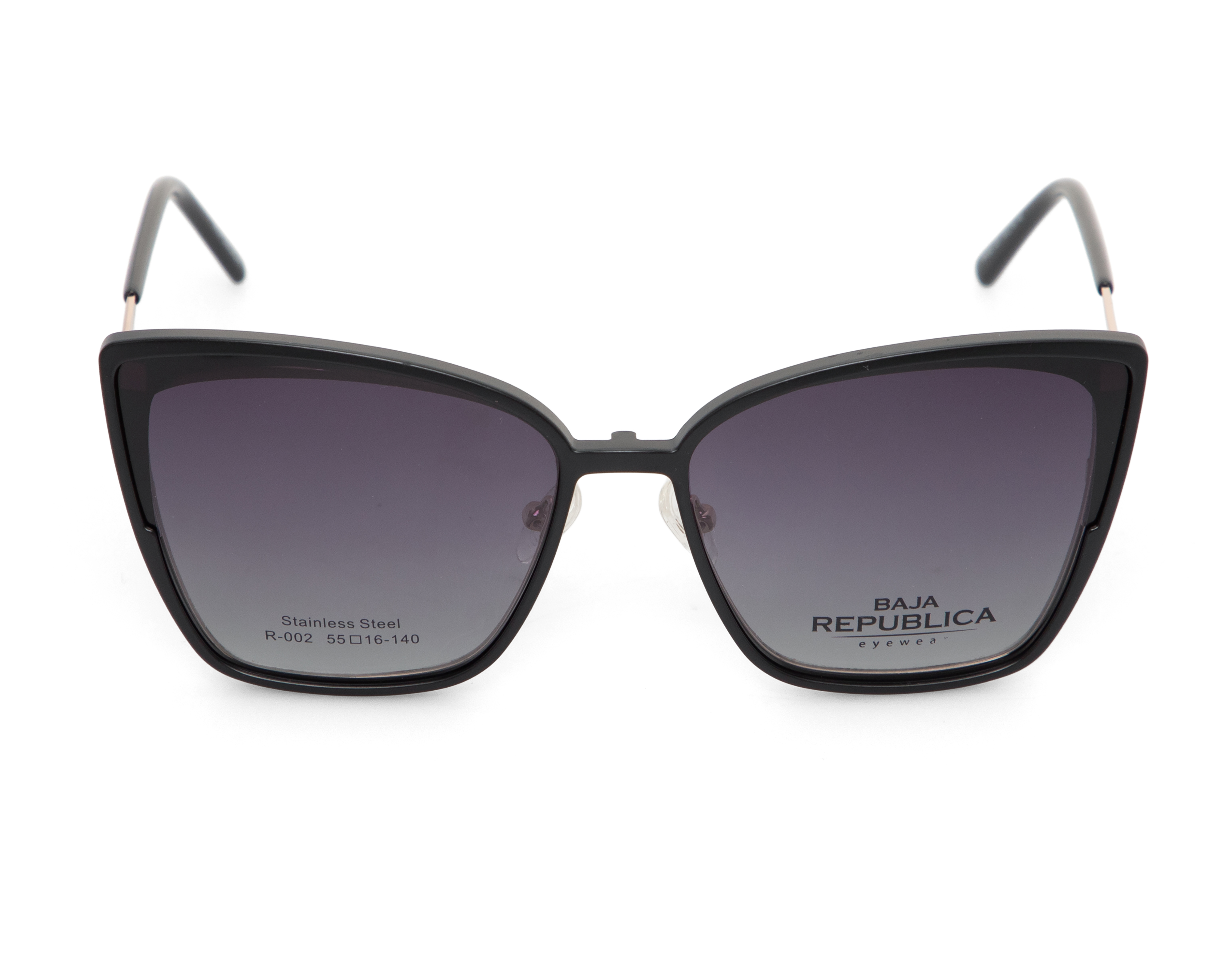 Foto 4 pulgar | Foto 3 | Armazón Oftálmico con Clip-on para Mujer Baja Republica Cat Eye Dorado