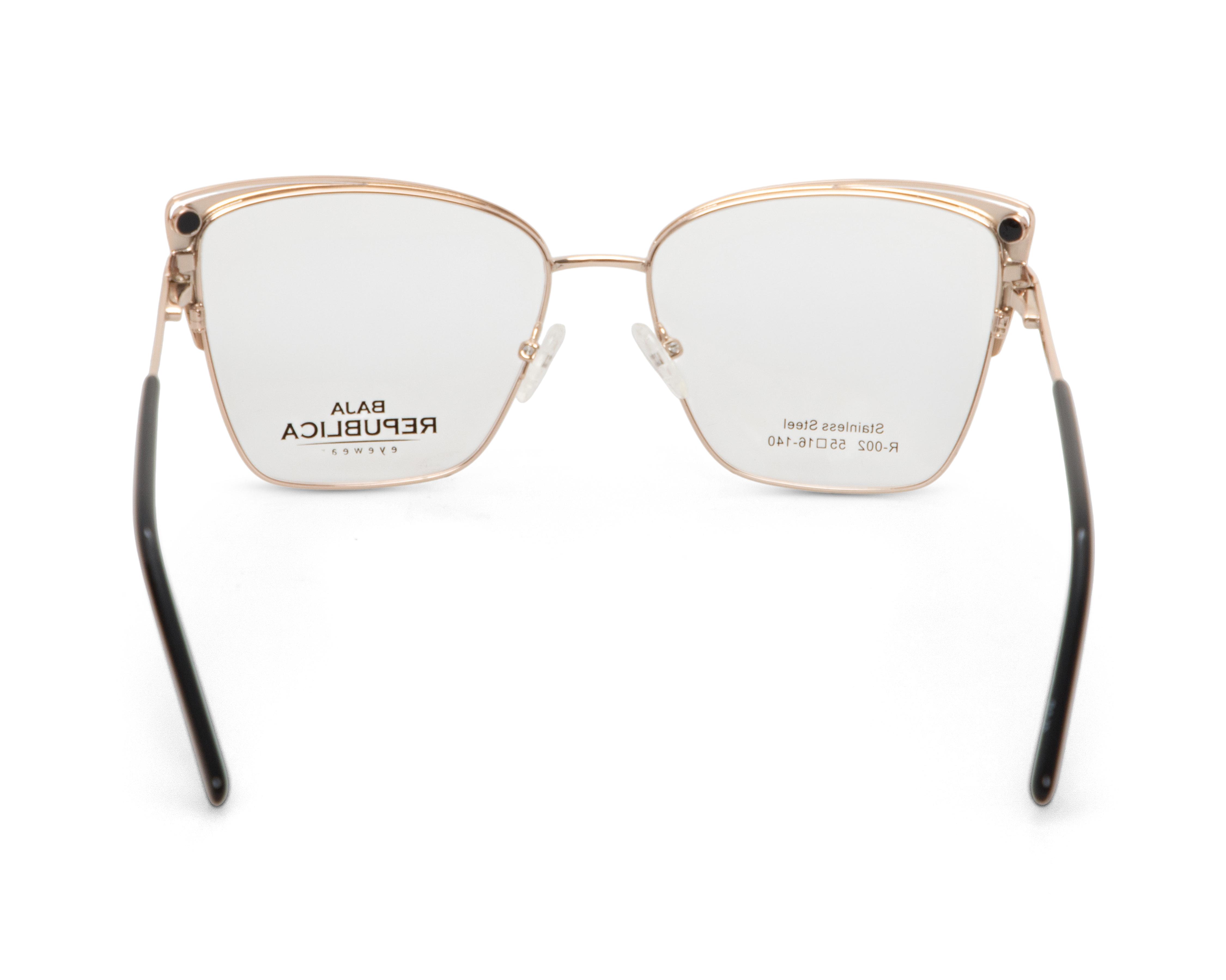 Foto 5 pulgar | Foto 4 | Armazón Oftálmico con Clip-on para Mujer Baja Republica Cat Eye Dorado