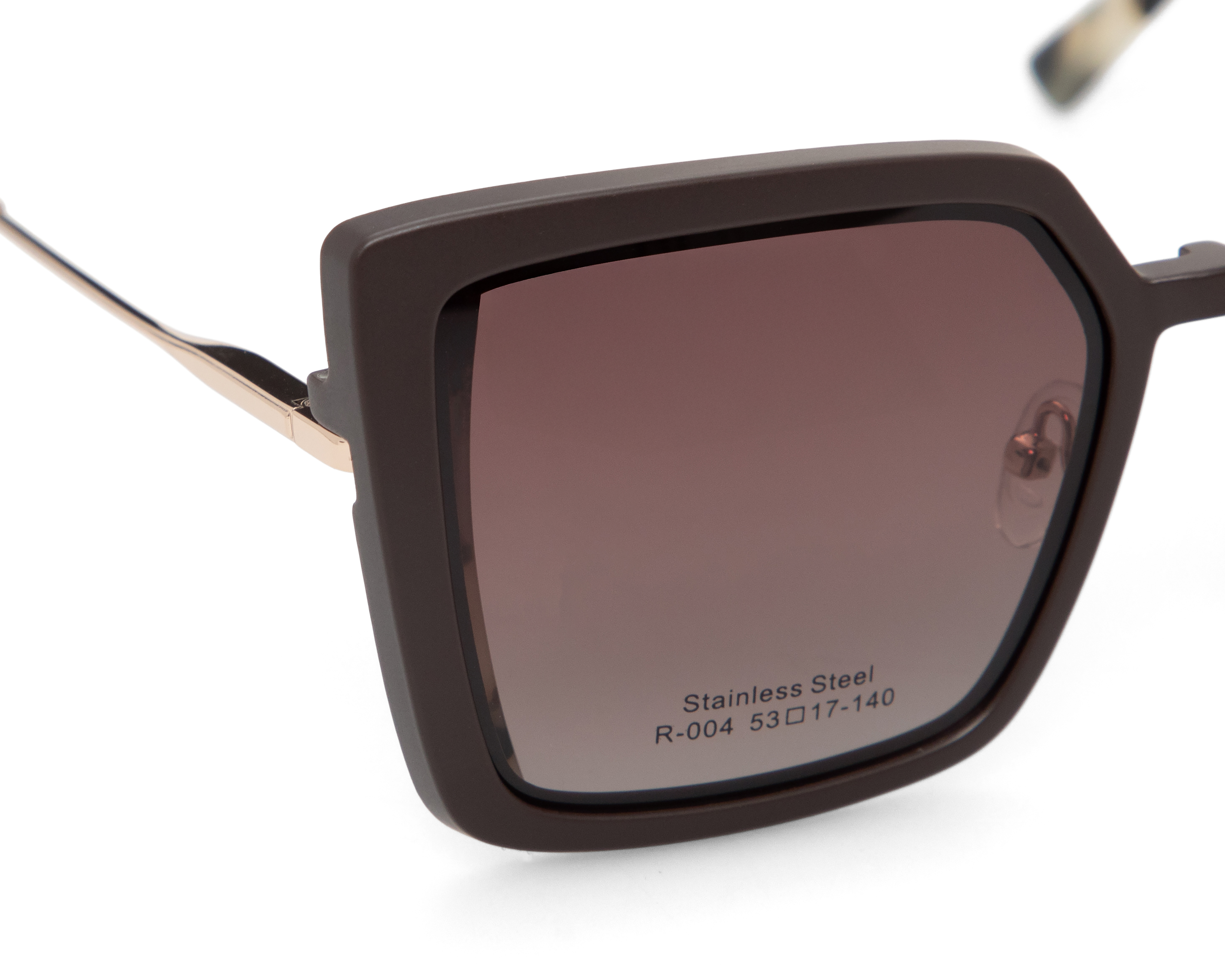 Foto 5 | Foto 5 | Armazón Oftálmico con Clip-on para Mujer Baja Republica Cuadrado Carey