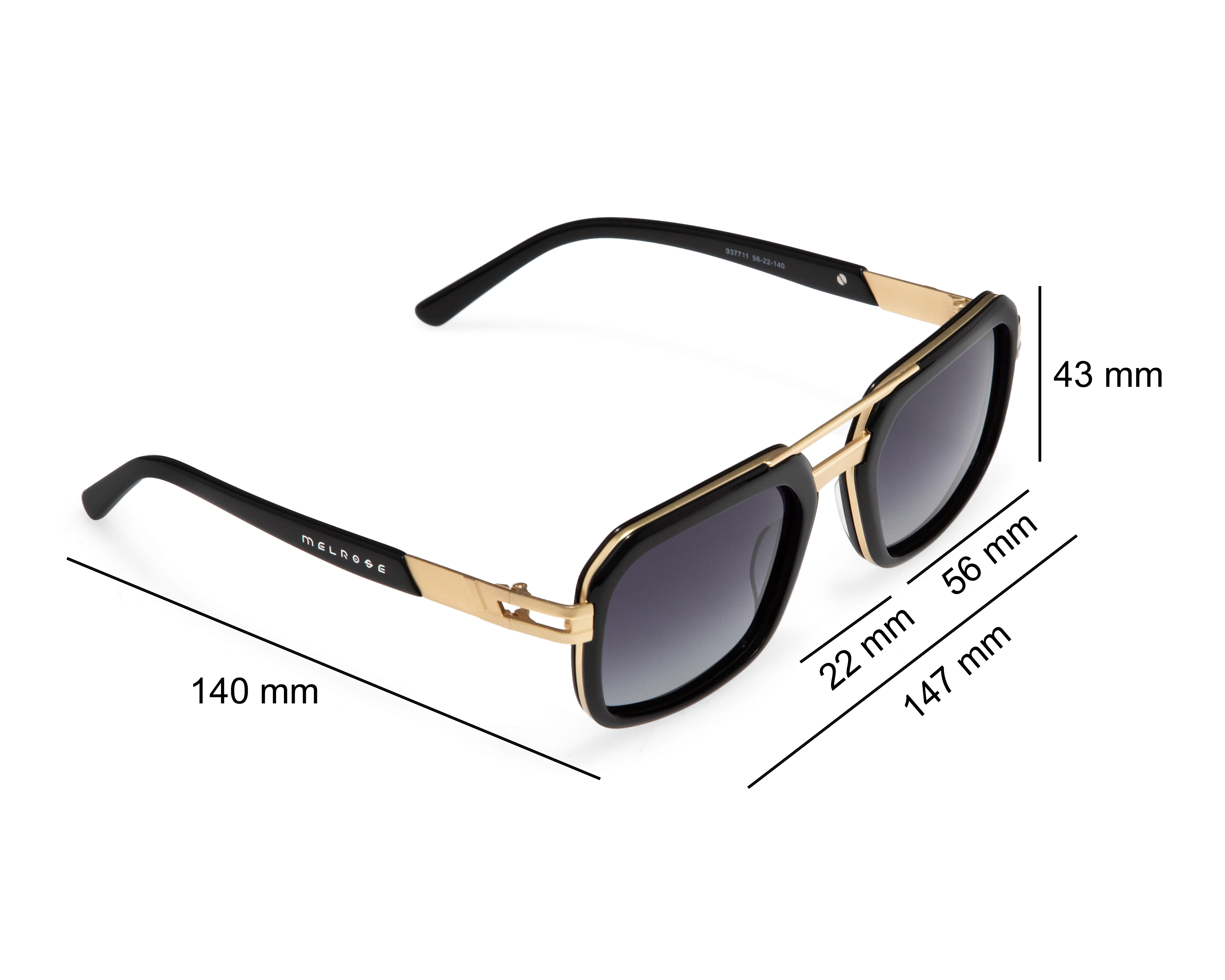 Foto 8 pulgar | Foto 7 | Lentes de Sol para Hombre Melrose Rectangulares Dorados