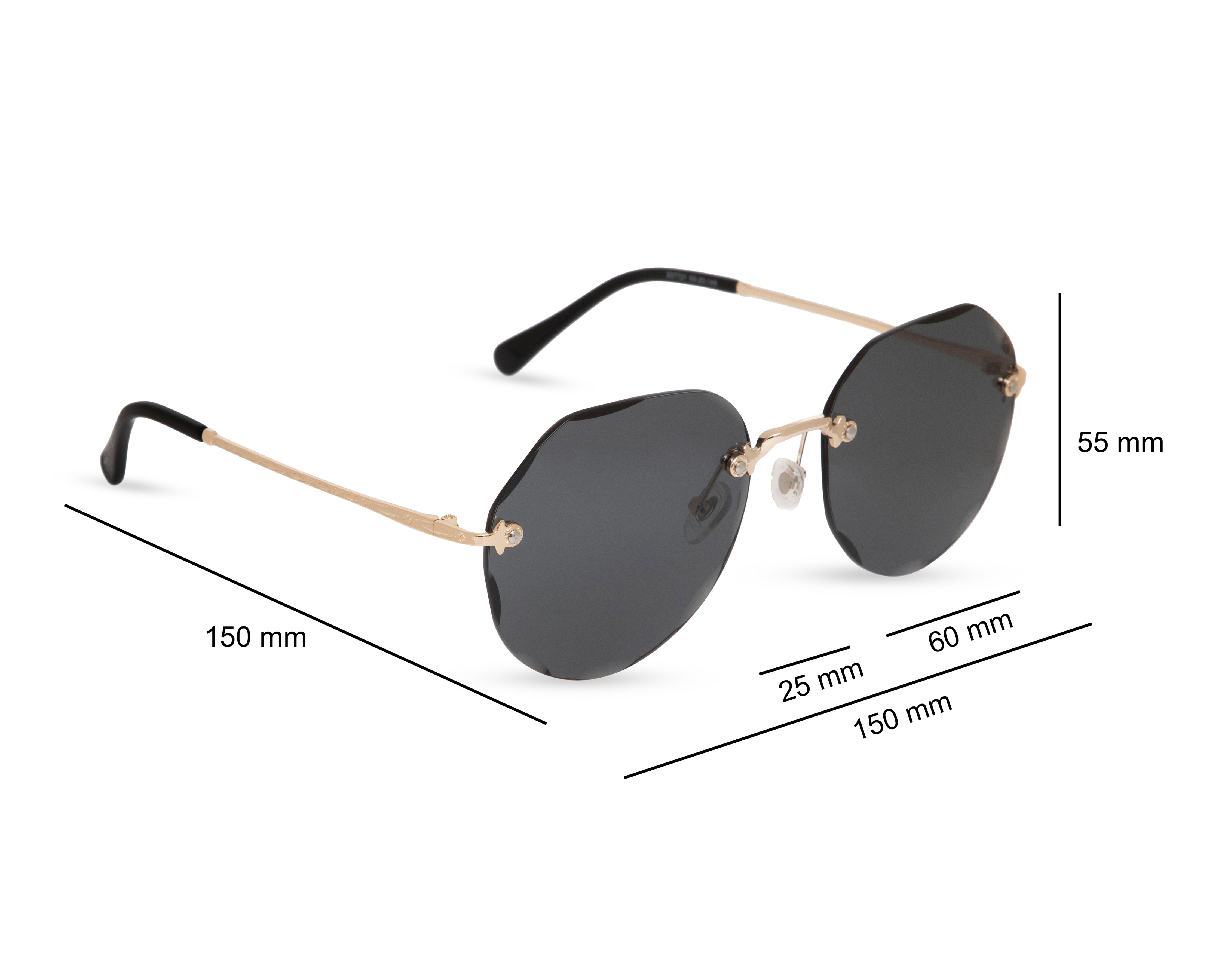 Foto 8 pulgar | Foto 7 | Lentes de Sol Melrose Redondos Dorado