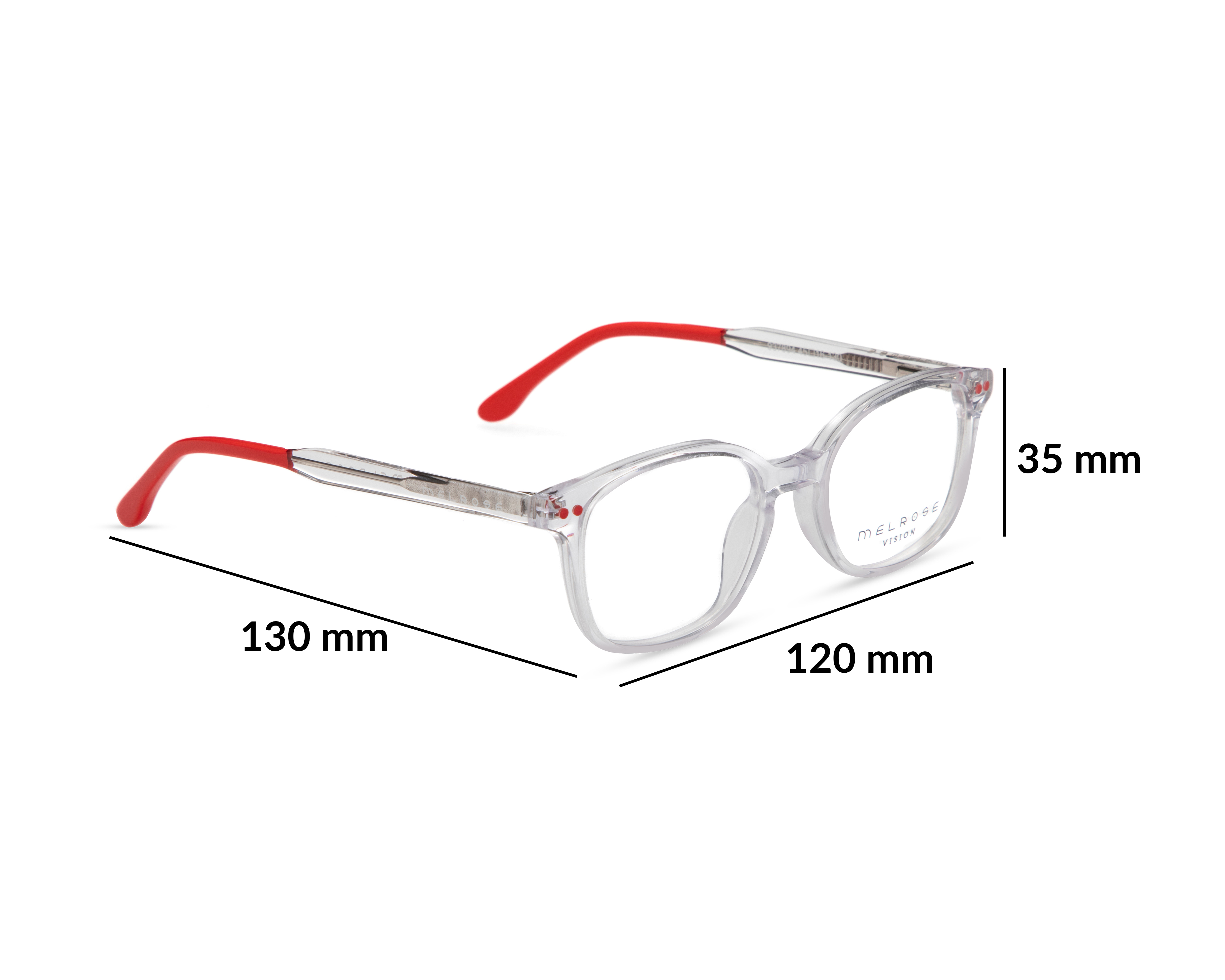 Foto 7 | Foto 7 | Armazón Oftálmico para Niños Melrose Redondo Transparente-Rojo