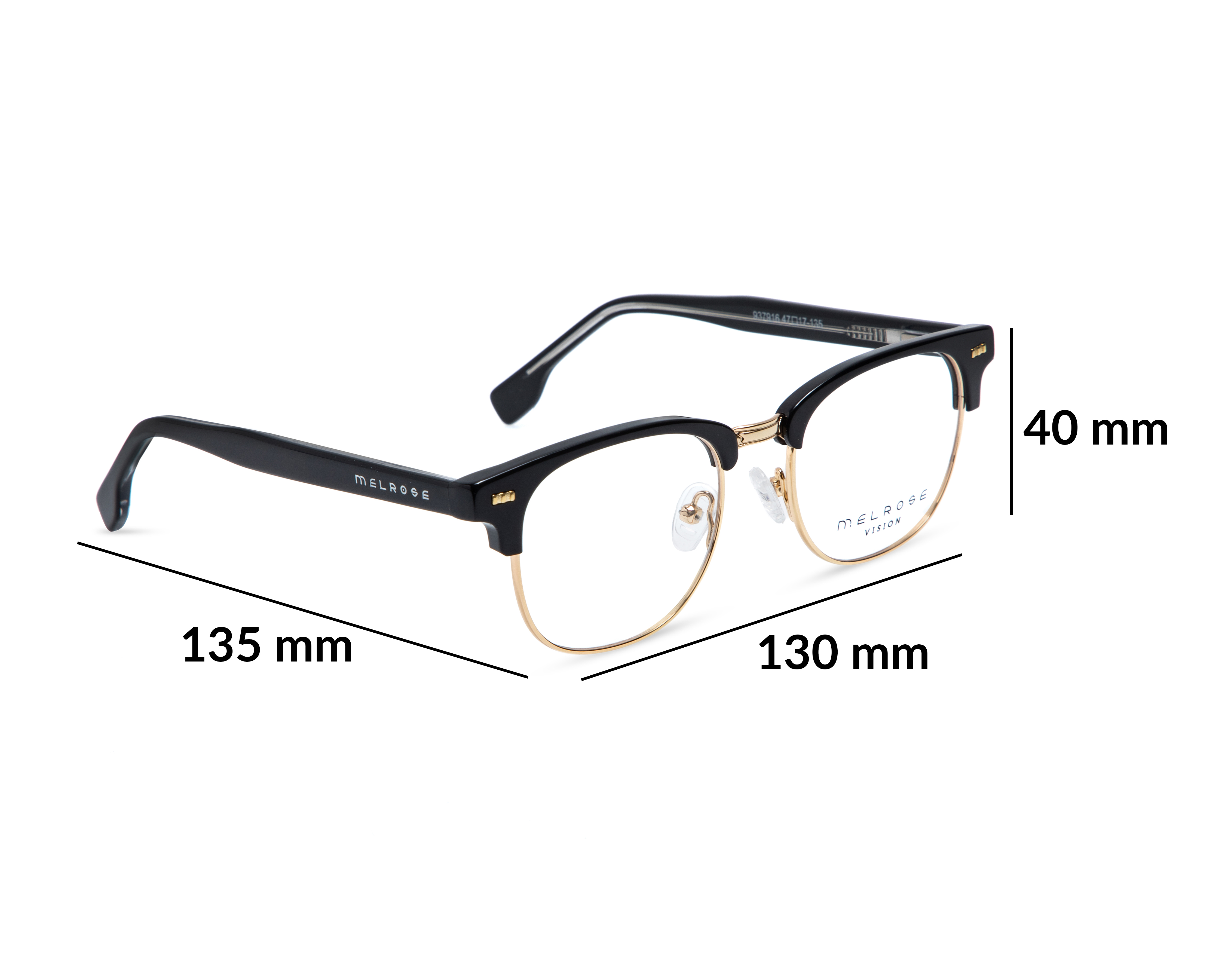 Foto 7 | Foto 7 | Armazón Oftálmico para Niños Melrose Redondo Dorado-Negro