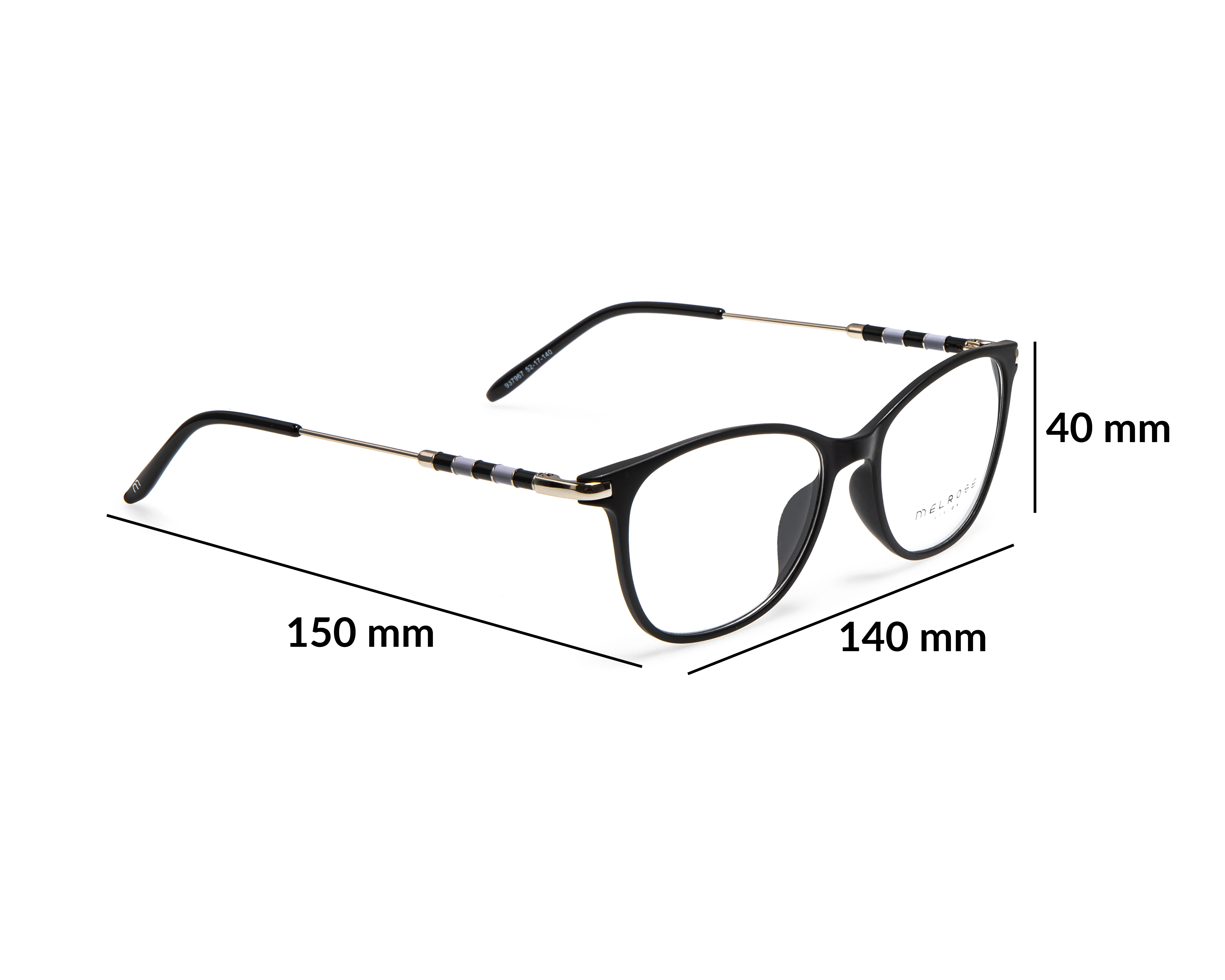 Foto 7 | Foto 7 | Armazón Oftálmico Melrose Cat Eye Negro
