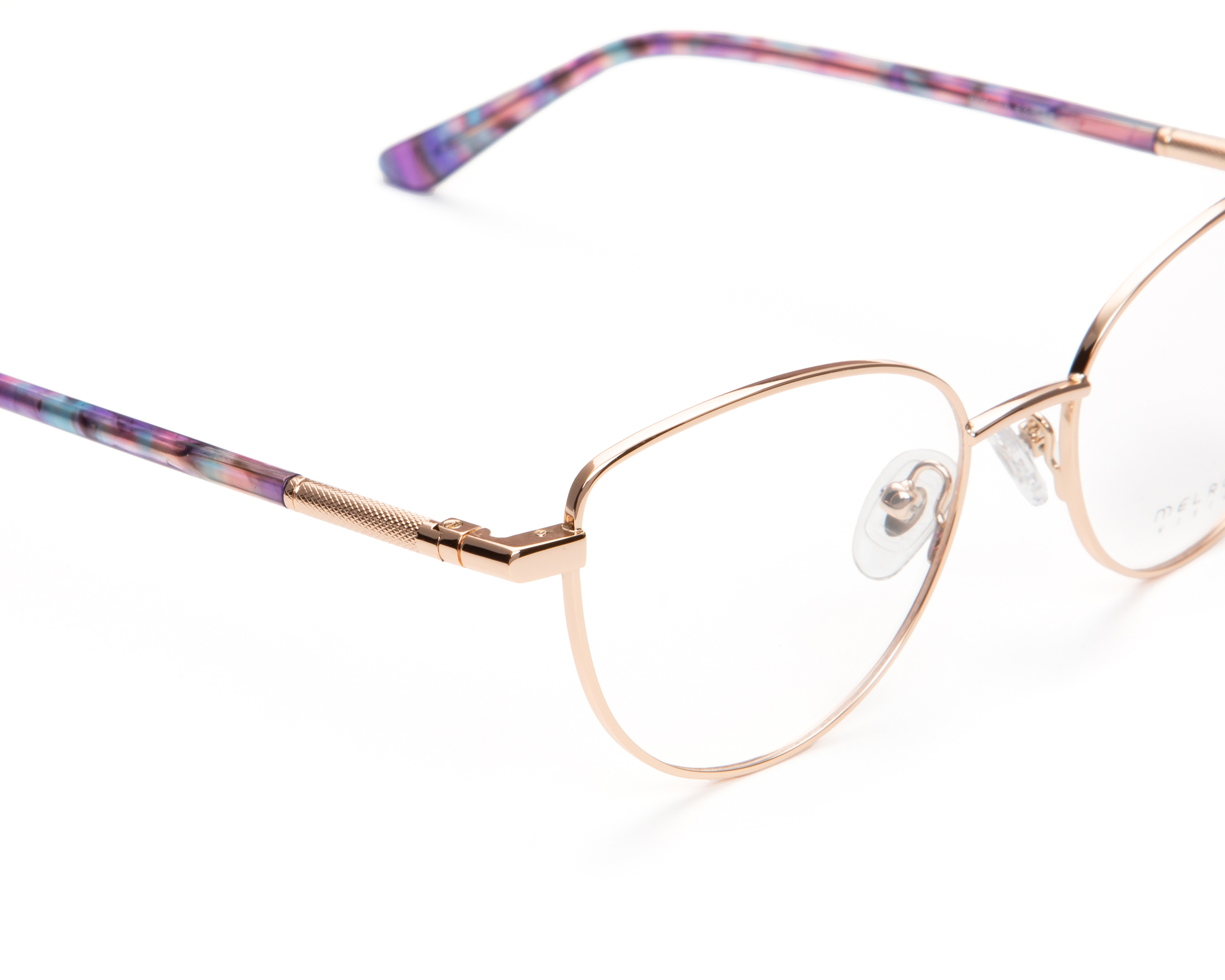 Foto 5 pulgar | Foto 4 | Armazón Oftálmico para Mujer Melrose Cat Eye Oro Rosa