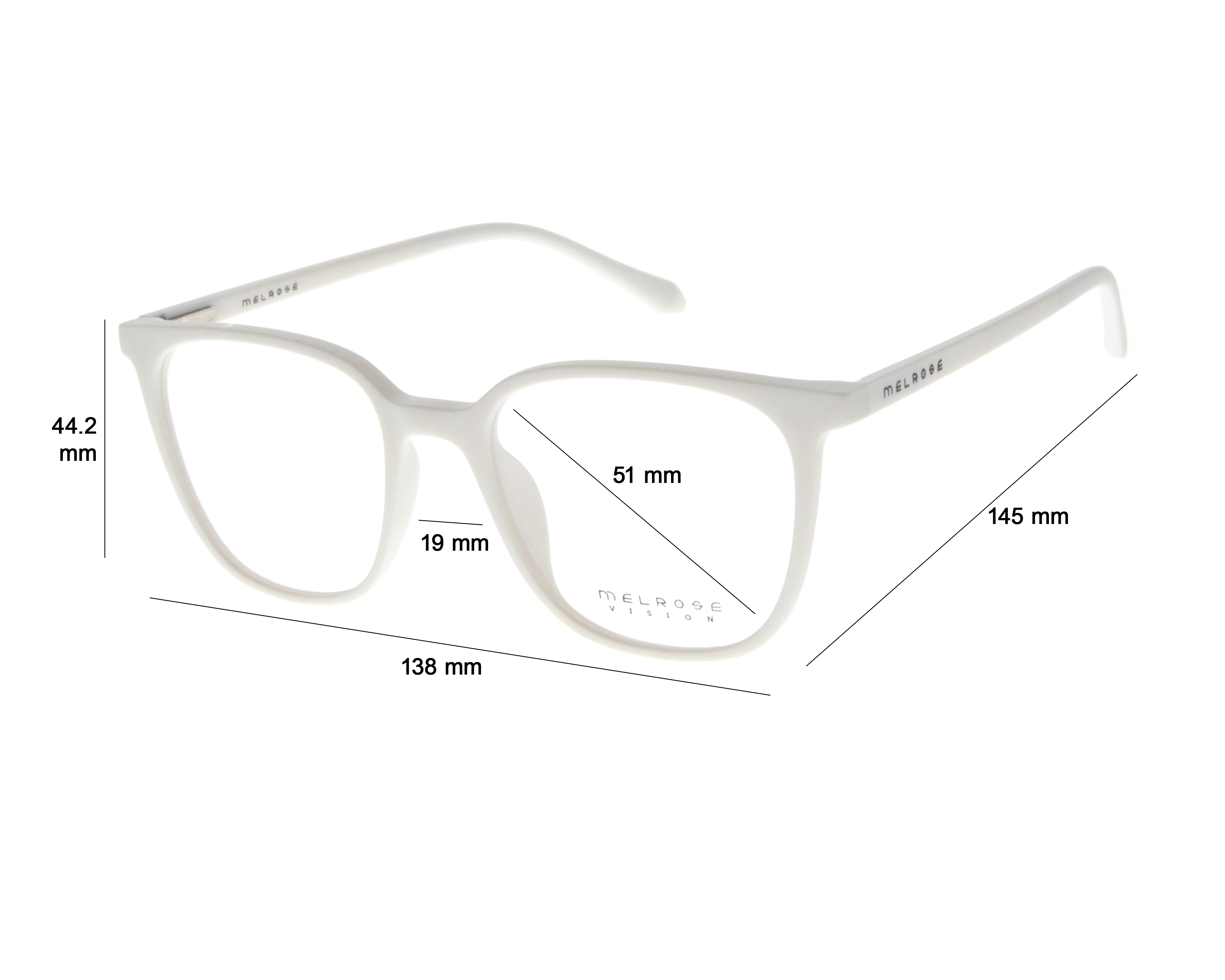 Foto 6 pulgar | Foto 5 | Armazón Oftálmico Unisex Melrose Wayfarer Blanco