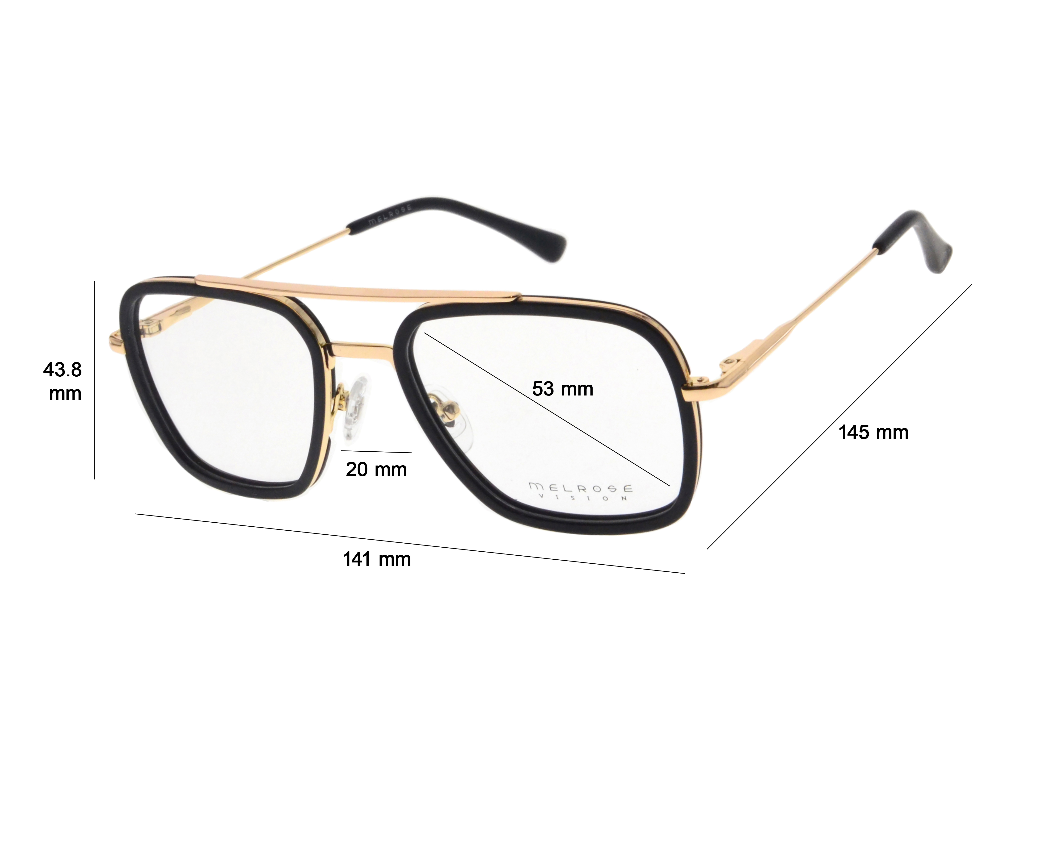 Foto 6 pulgar | Foto 5 | Armazón Oftálmico para Hombre Melrose Aviador Negro