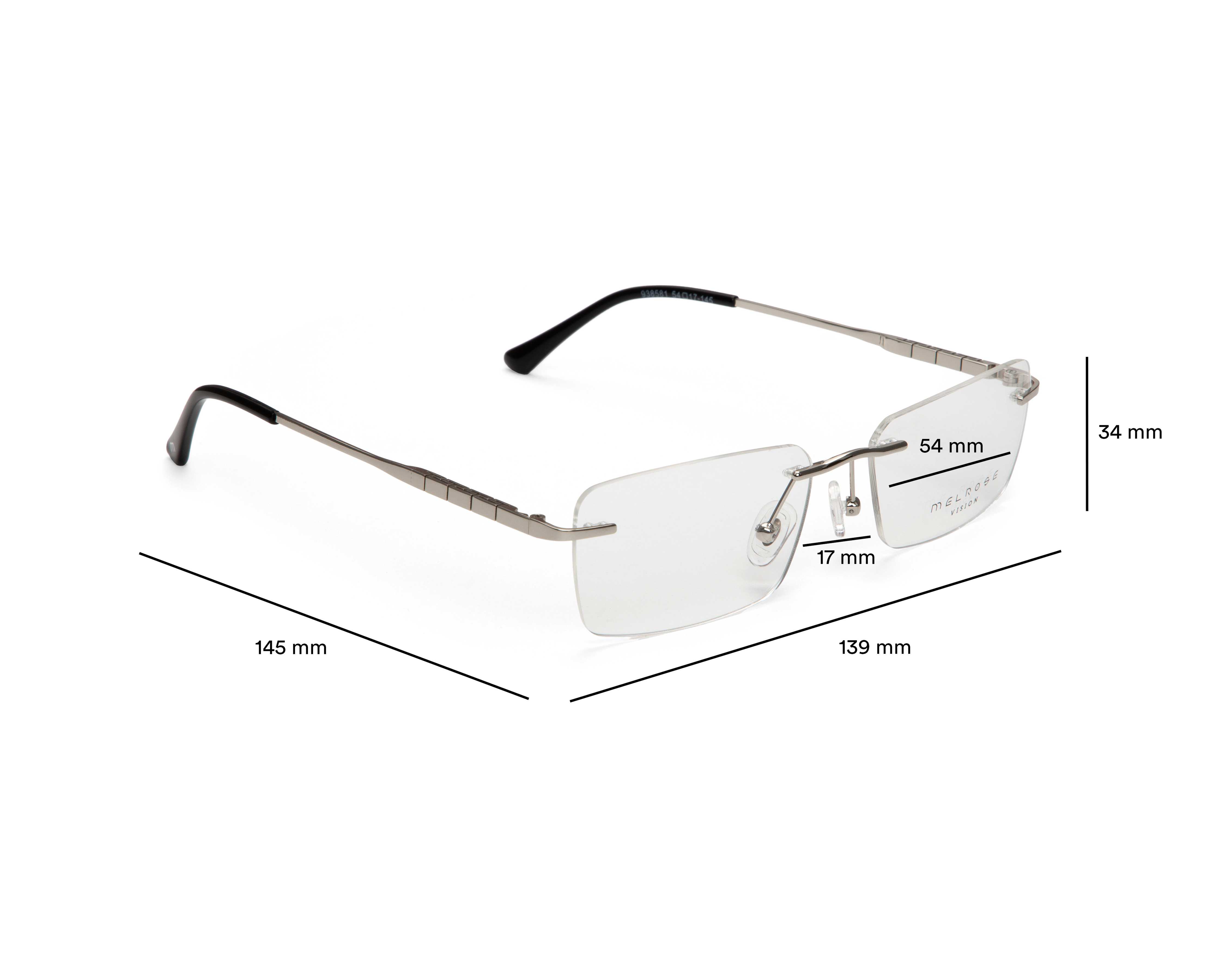 Foto 5 | Foto 5 | Armazón Oftálmico Unisex Melrose Cuadrado Plateado