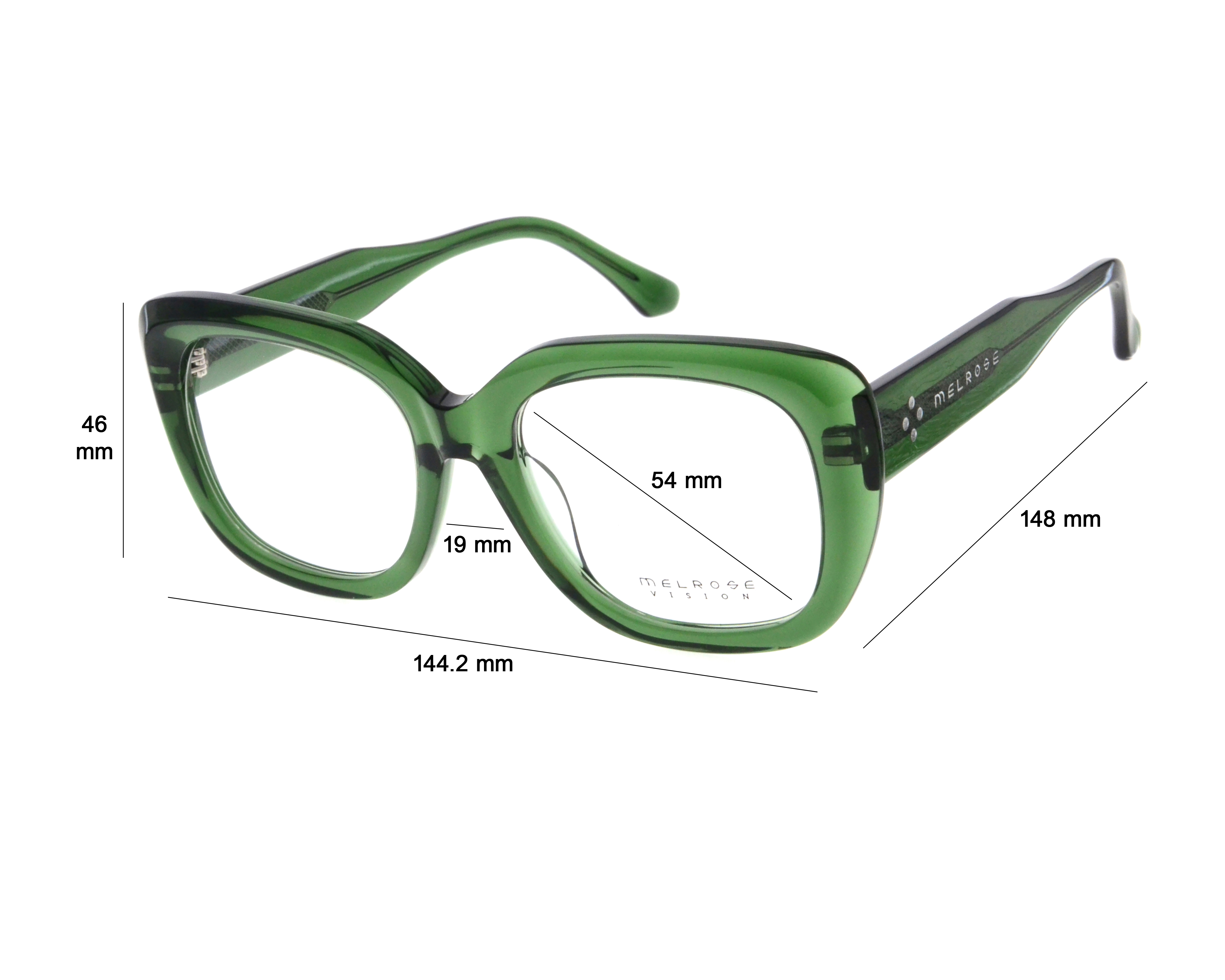 Foto 6 pulgar | Foto 5 | Armazón Oftálmico para Mujer Melrose Rectangular Verde