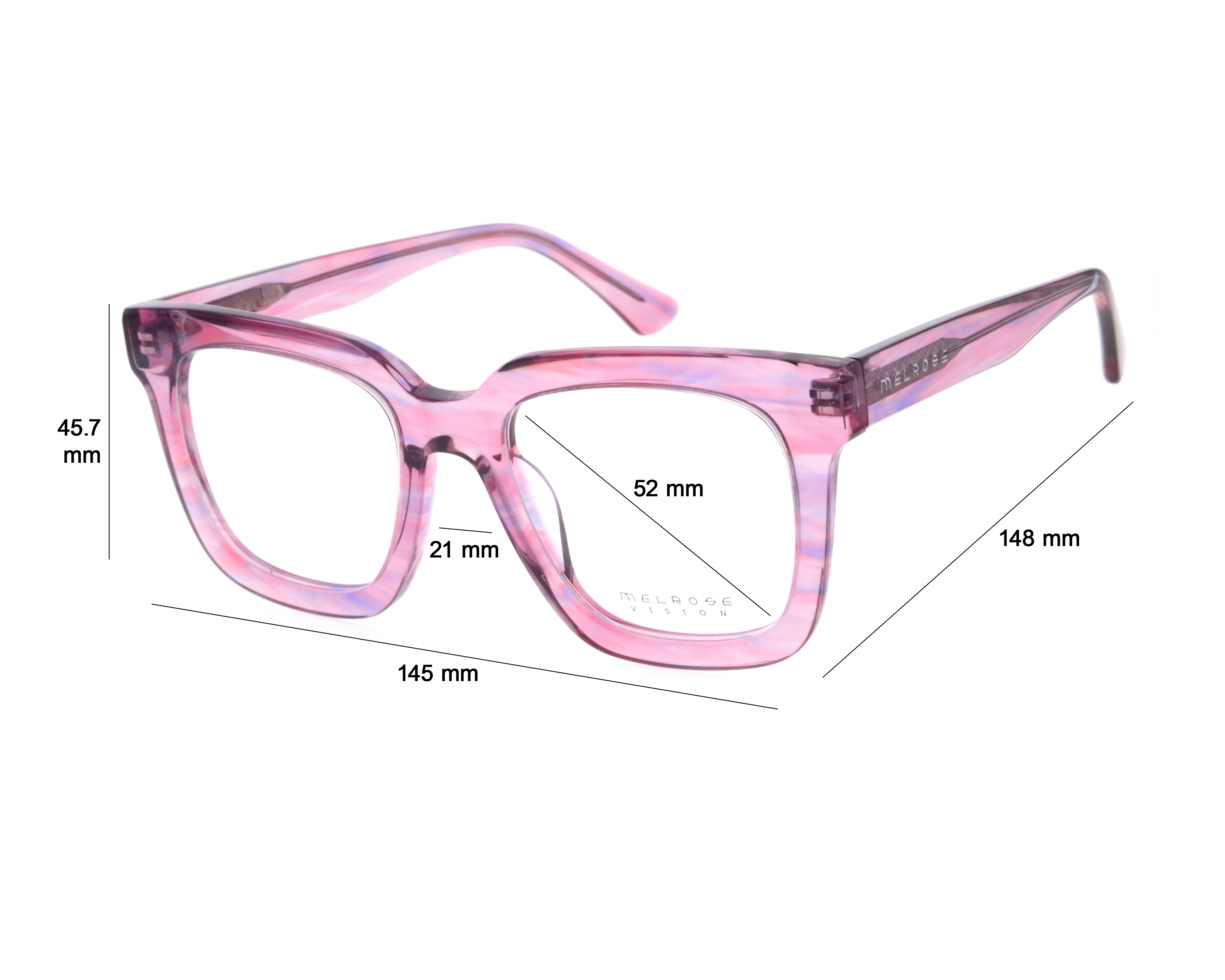 Foto 5 | Foto 5 | Armazón Oftálmico para Mujer Melrose Cuadrado Rosa