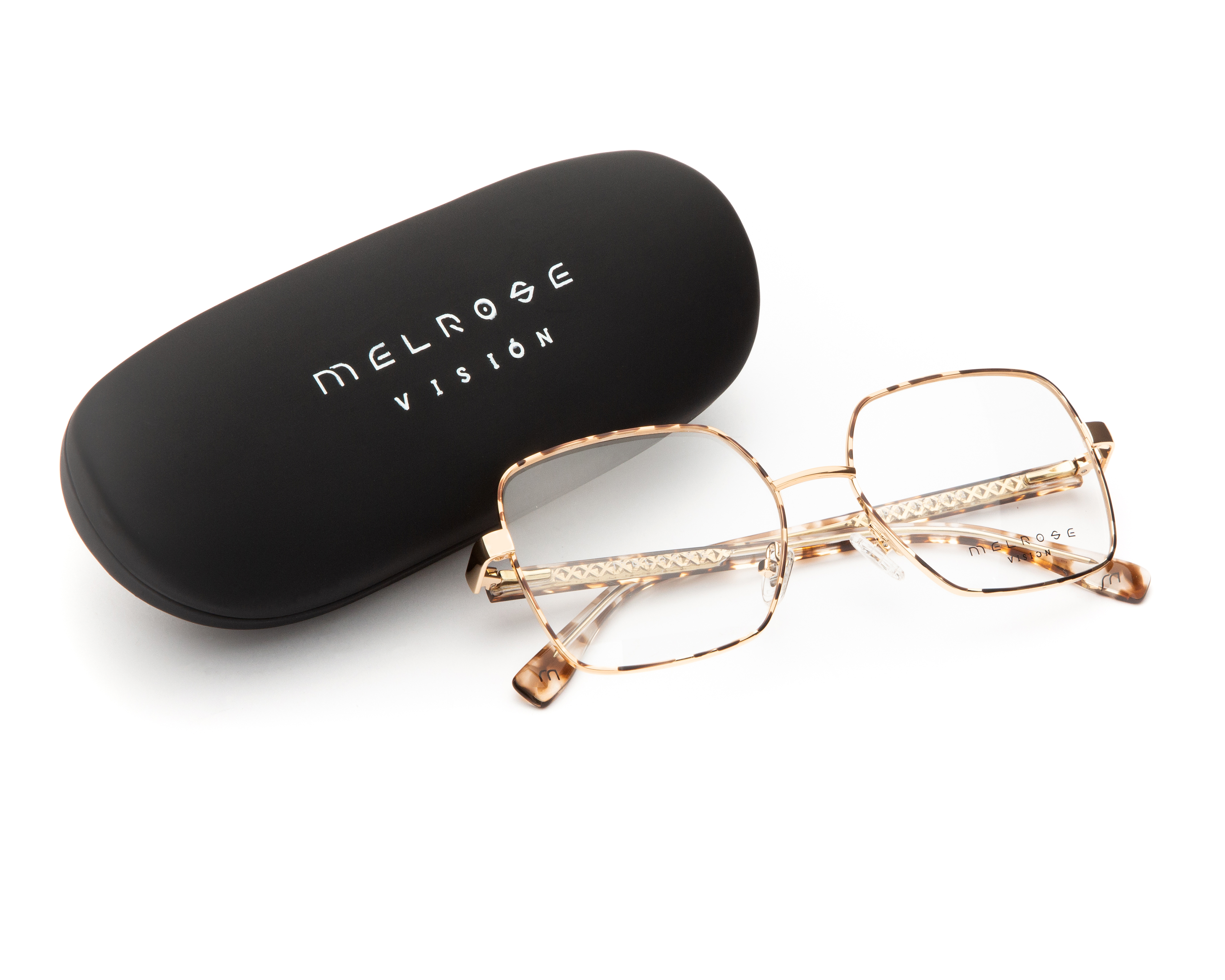 Foto 4 | Foto 4 | Armazón Oftálmico para Mujer Melrose Cuadrado Dorado