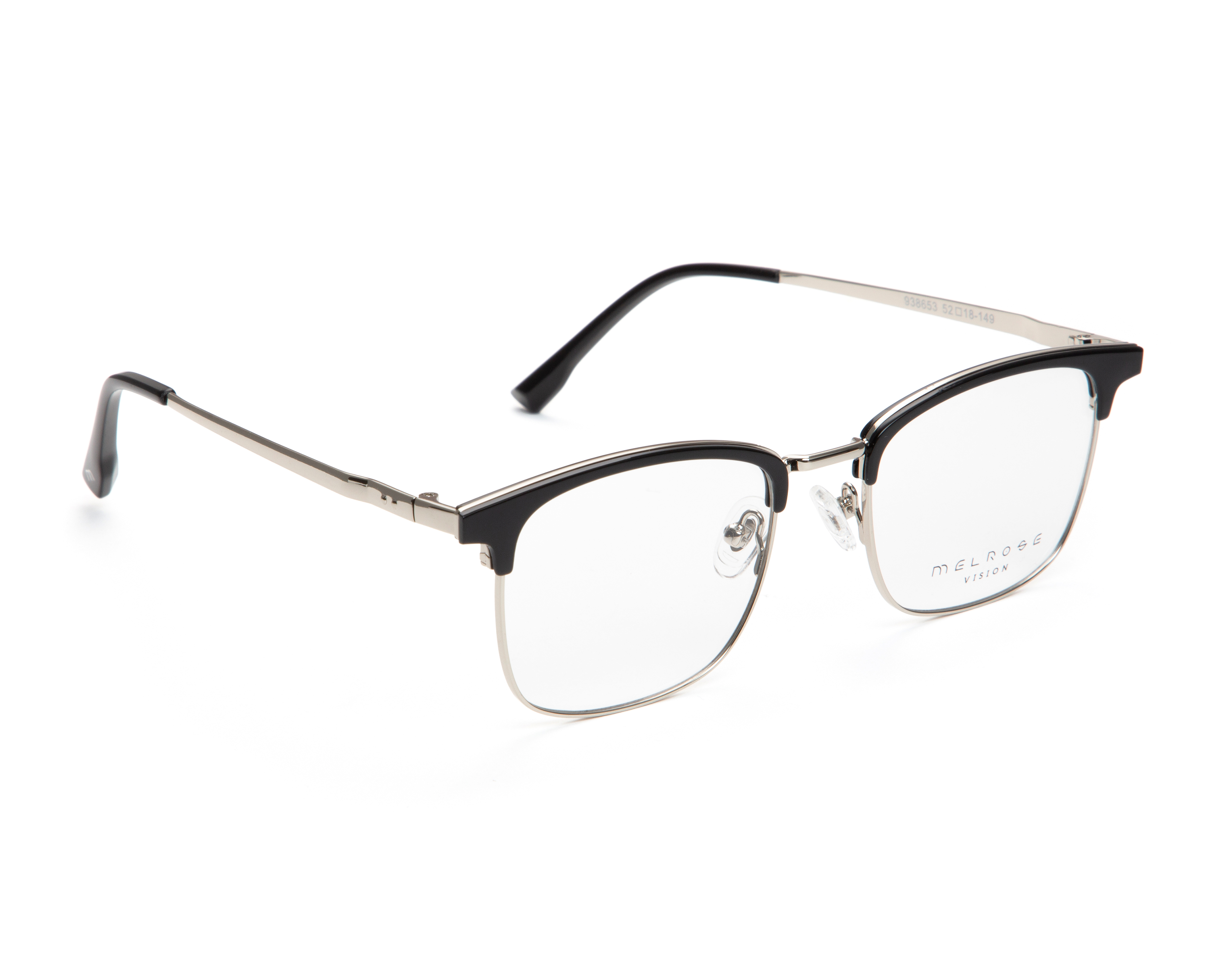 Armazón Oftálmico para Hombre Melrose Cuadrado Plateado