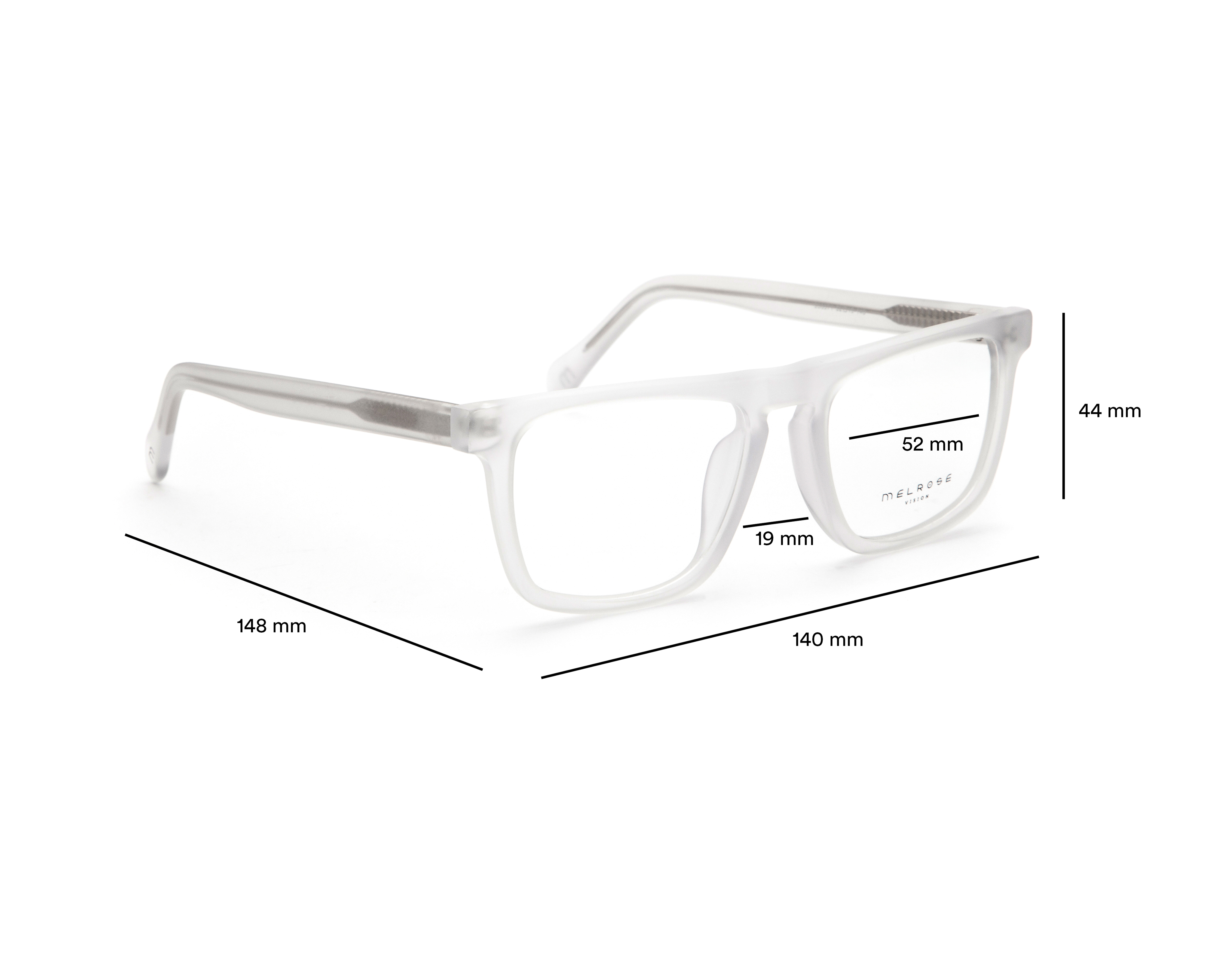 Foto 7 | Foto 7 | Armazón Oftálmico Unisex Melrose Rectangulares Cristal Matte