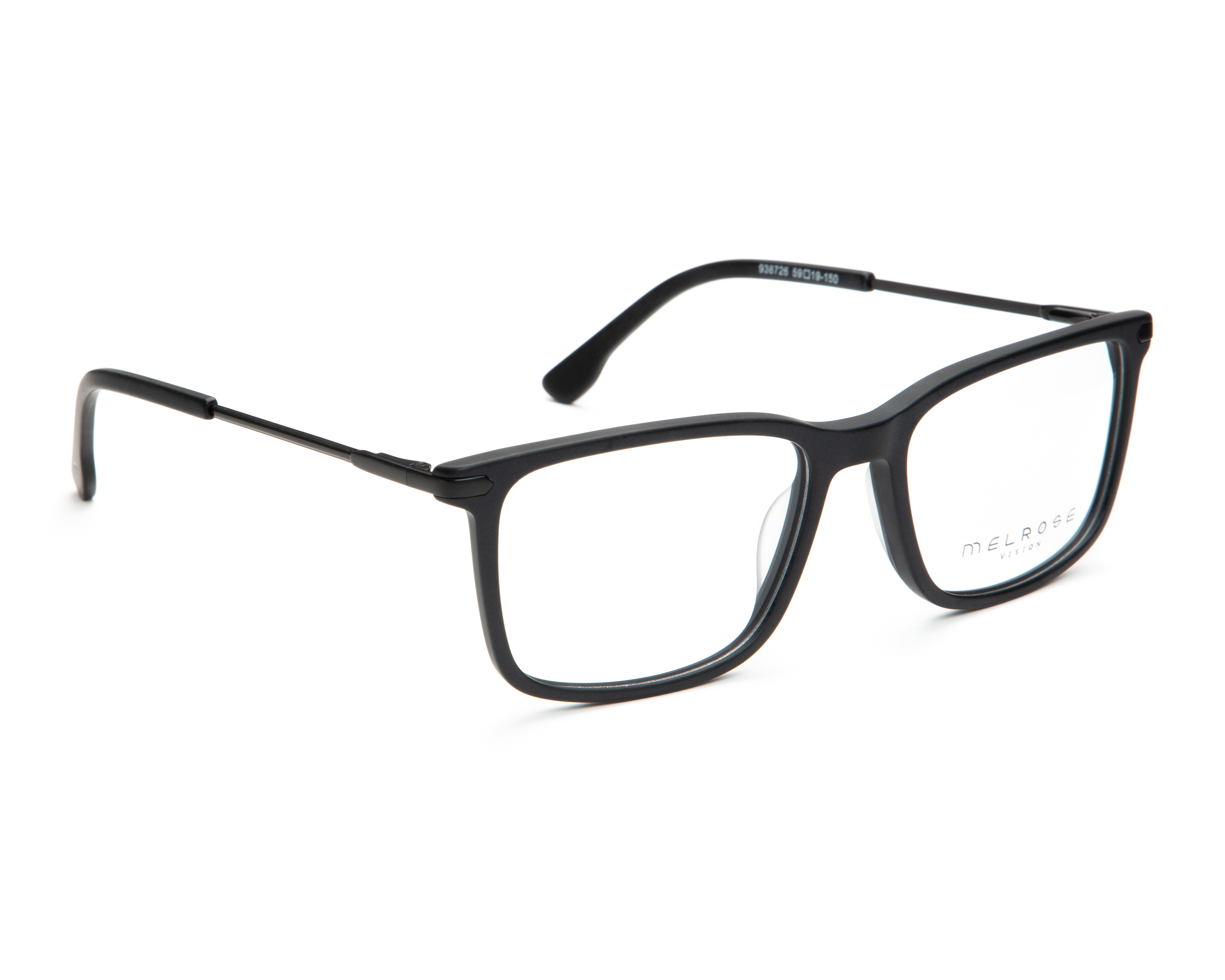 Armazón Oftálmico para Mujer Cuadrados Melrose Negro Matte