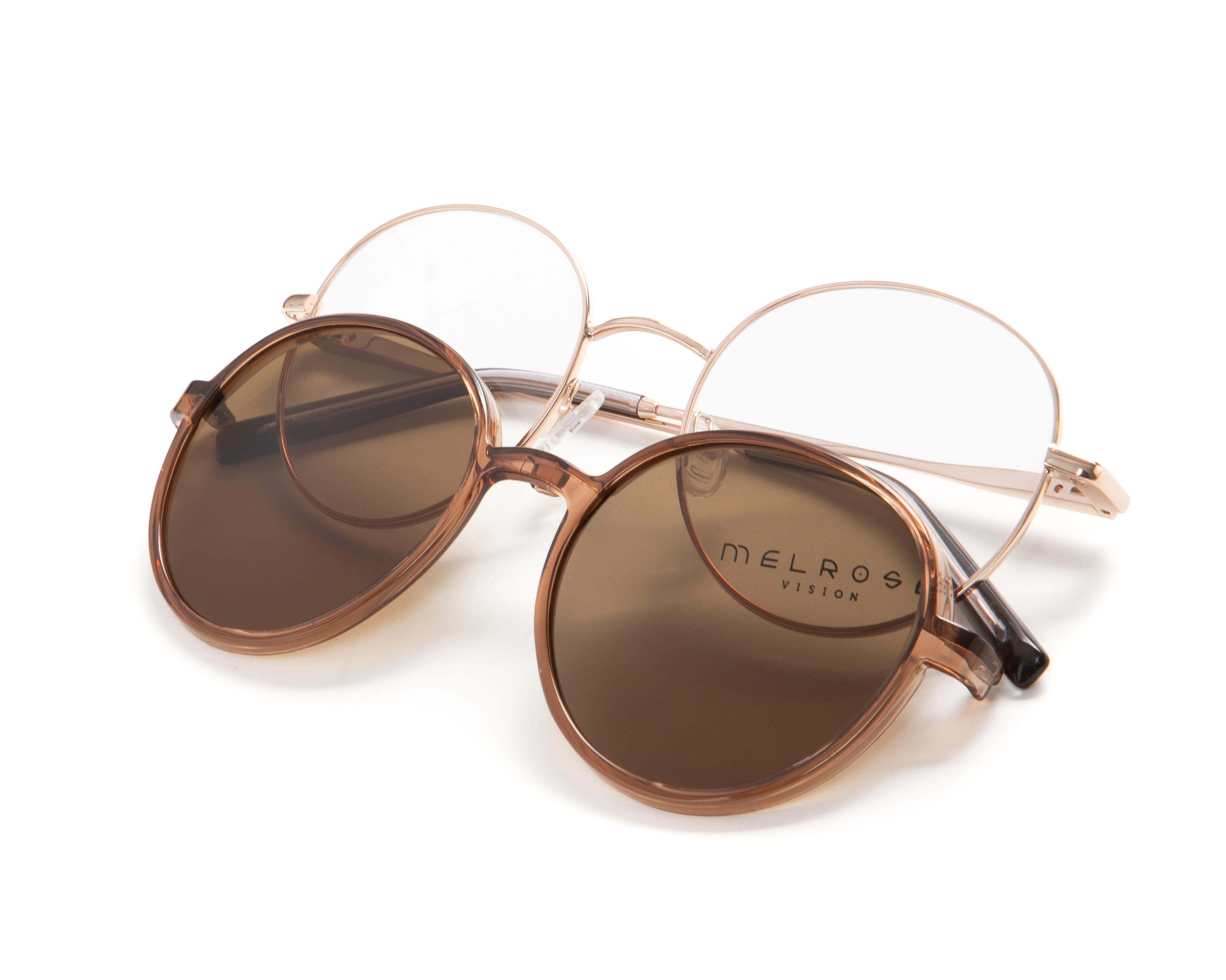 Foto 6 | Foto 6 | Armazón Oftálmico con Clip On Unisex Melrose Redondo Dorado