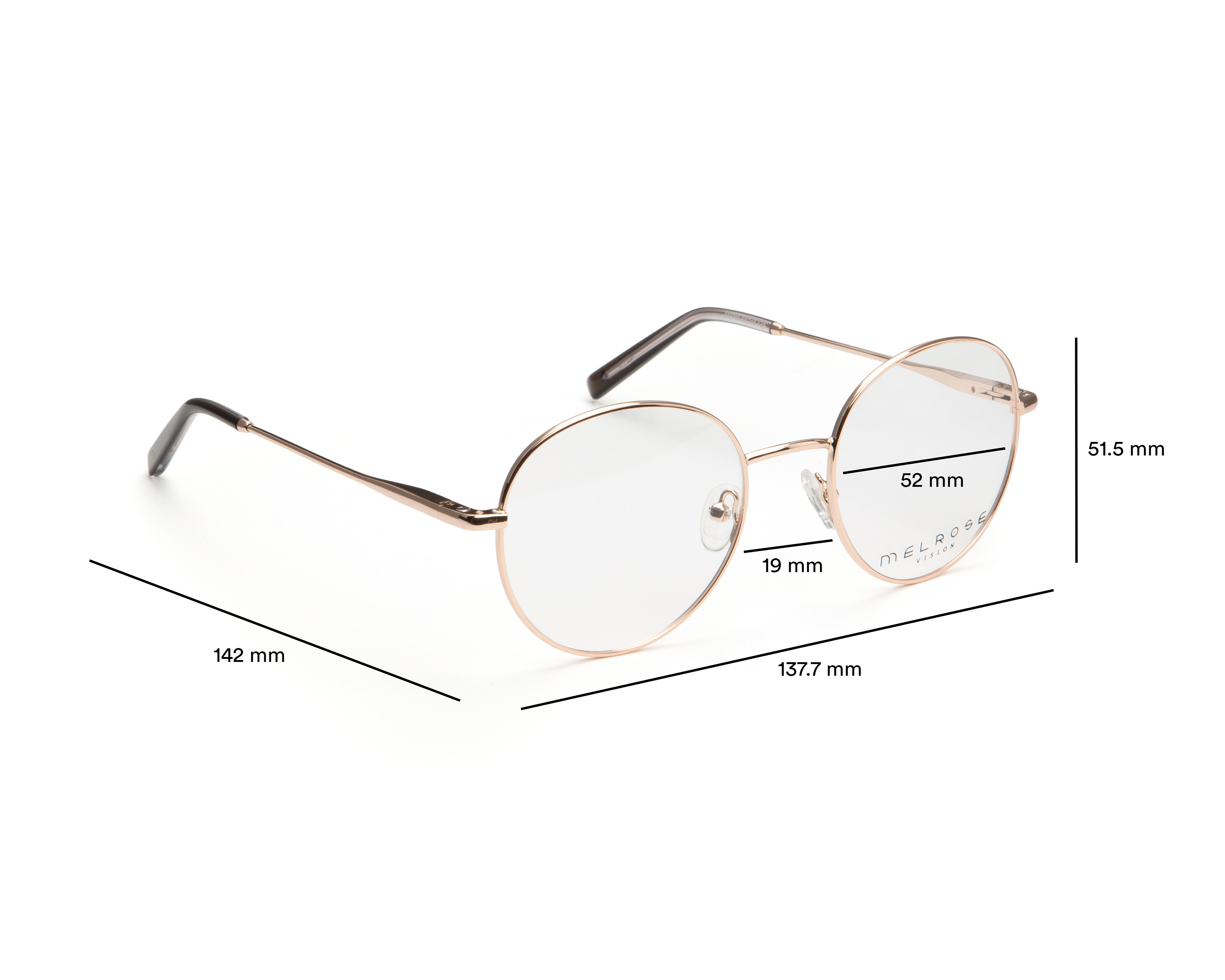 Foto 7 | Foto 7 | Armazón Oftálmico con Clip On Unisex Melrose Redondo Dorado