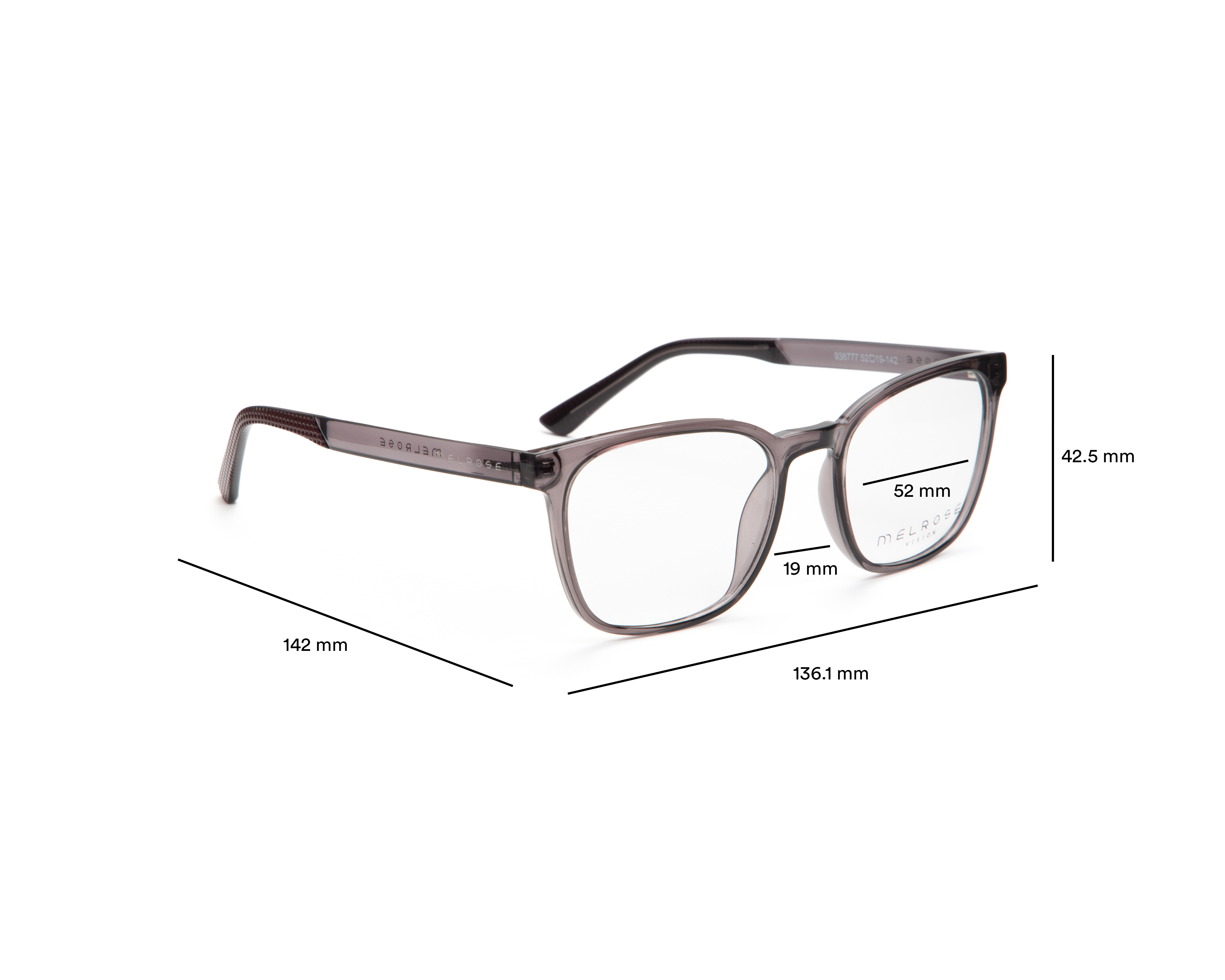Foto 5 | Foto 5 | Armazón Oftálmico para Mujer Cuadrados Melrose Gris
