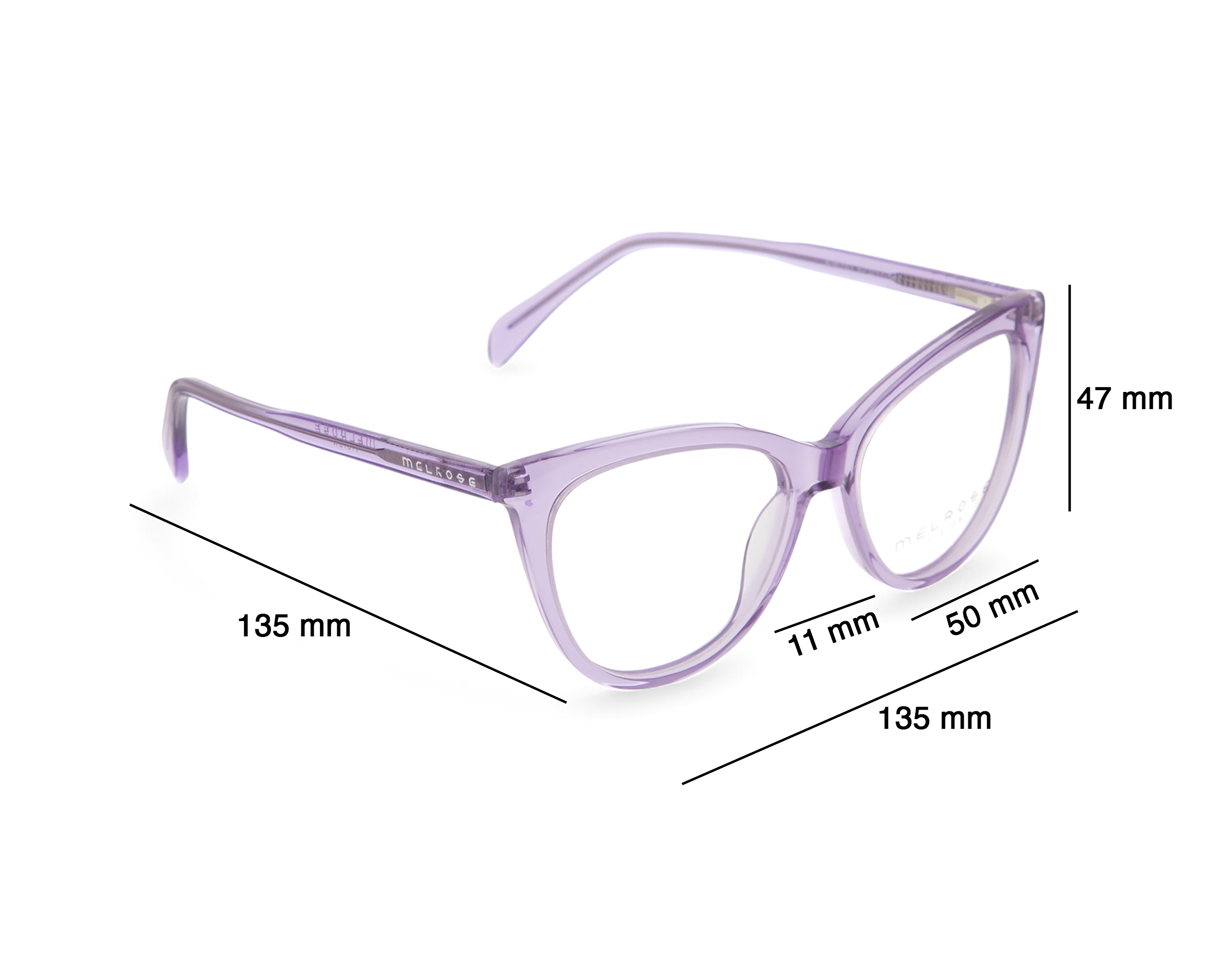 Foto 8 | Foto 8 | Armazón Oftálmico para Mujer Melrose Cat Eye Morado