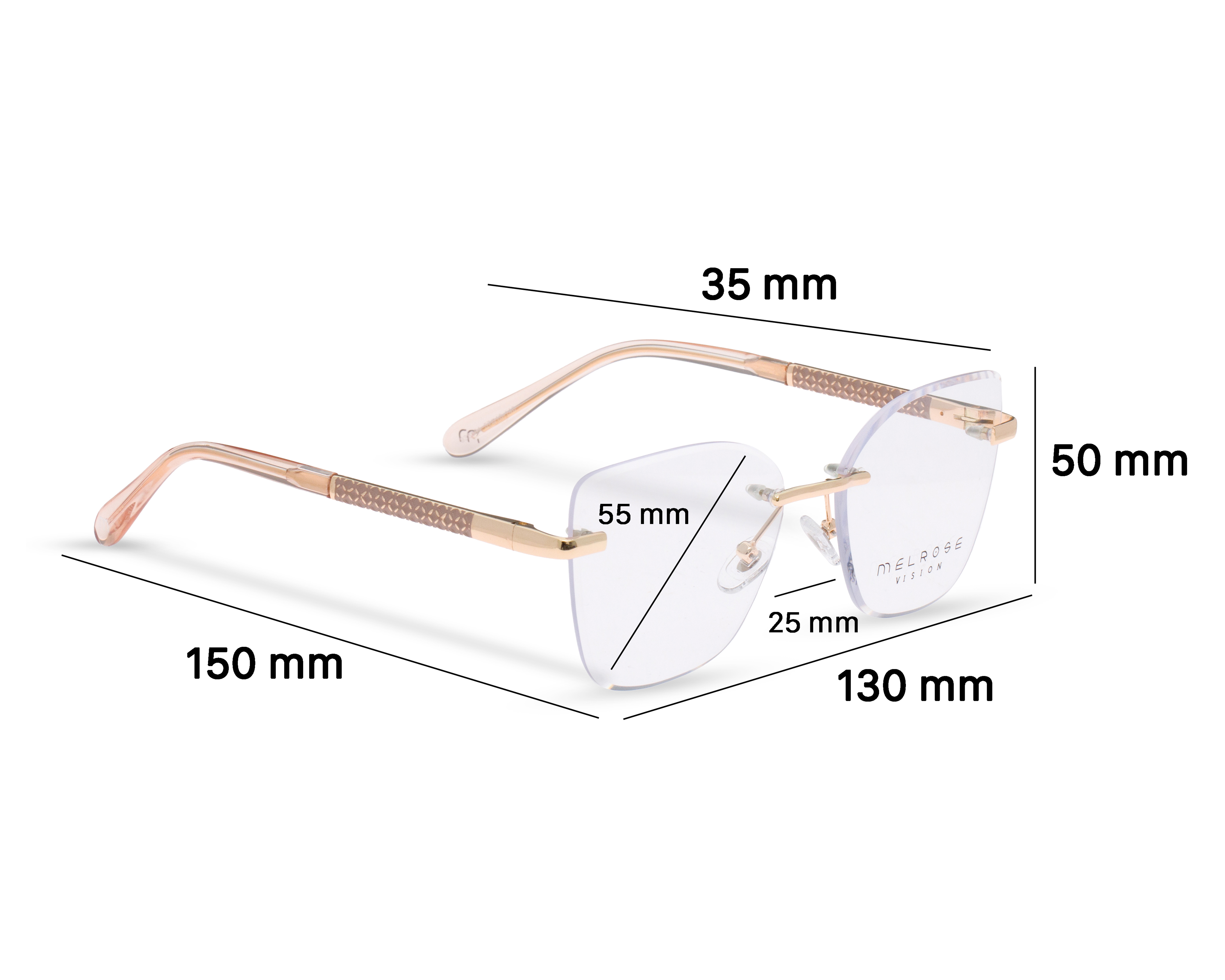 Foto 8 pulgar | Foto 7 | Armazón Oftálmico para Mujer Melrose Cat Eye Rosa