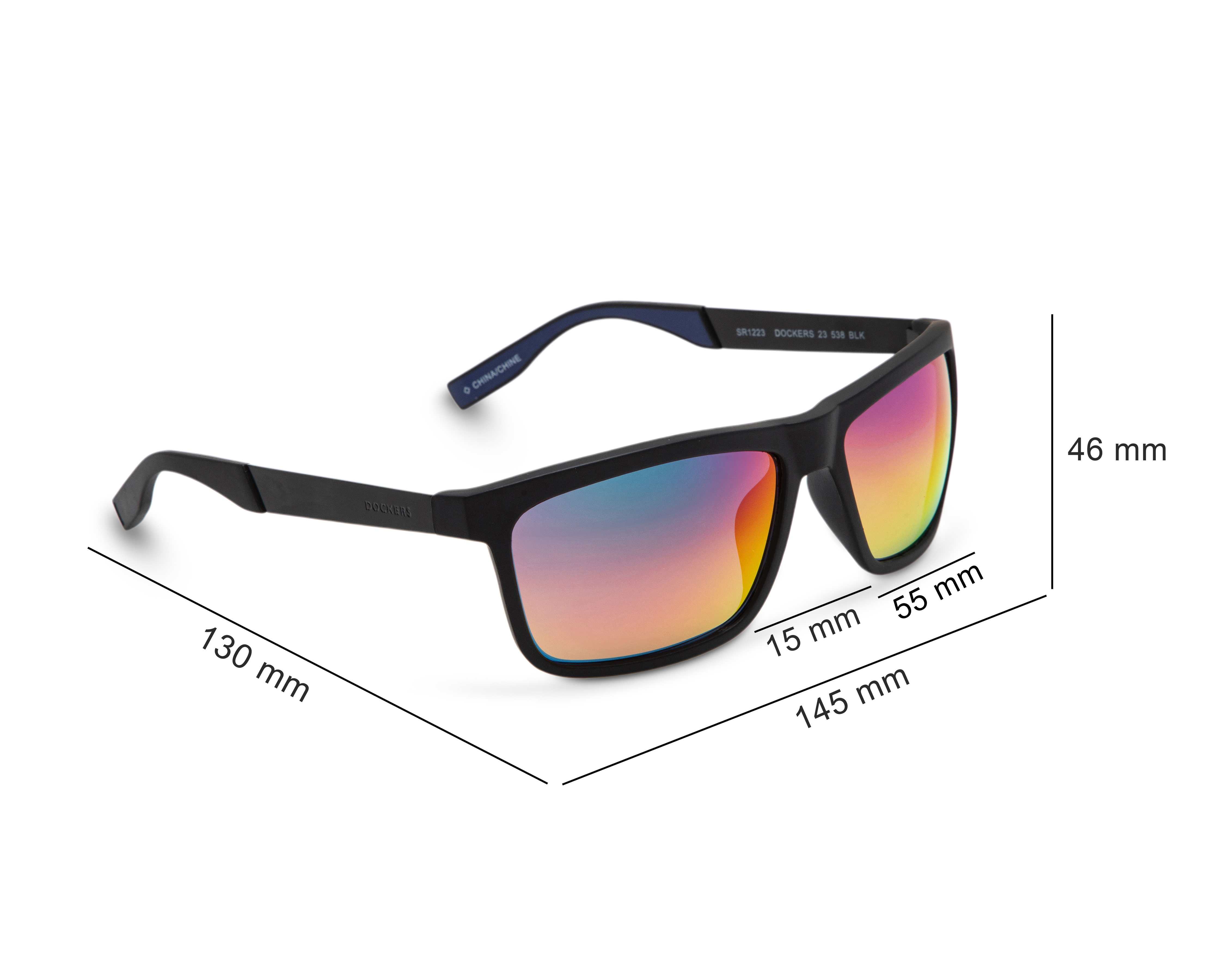 Foto 7 | Foto 7 | Lentes de Sol para Hombre Dockers Wayfarer  23 538 Negro