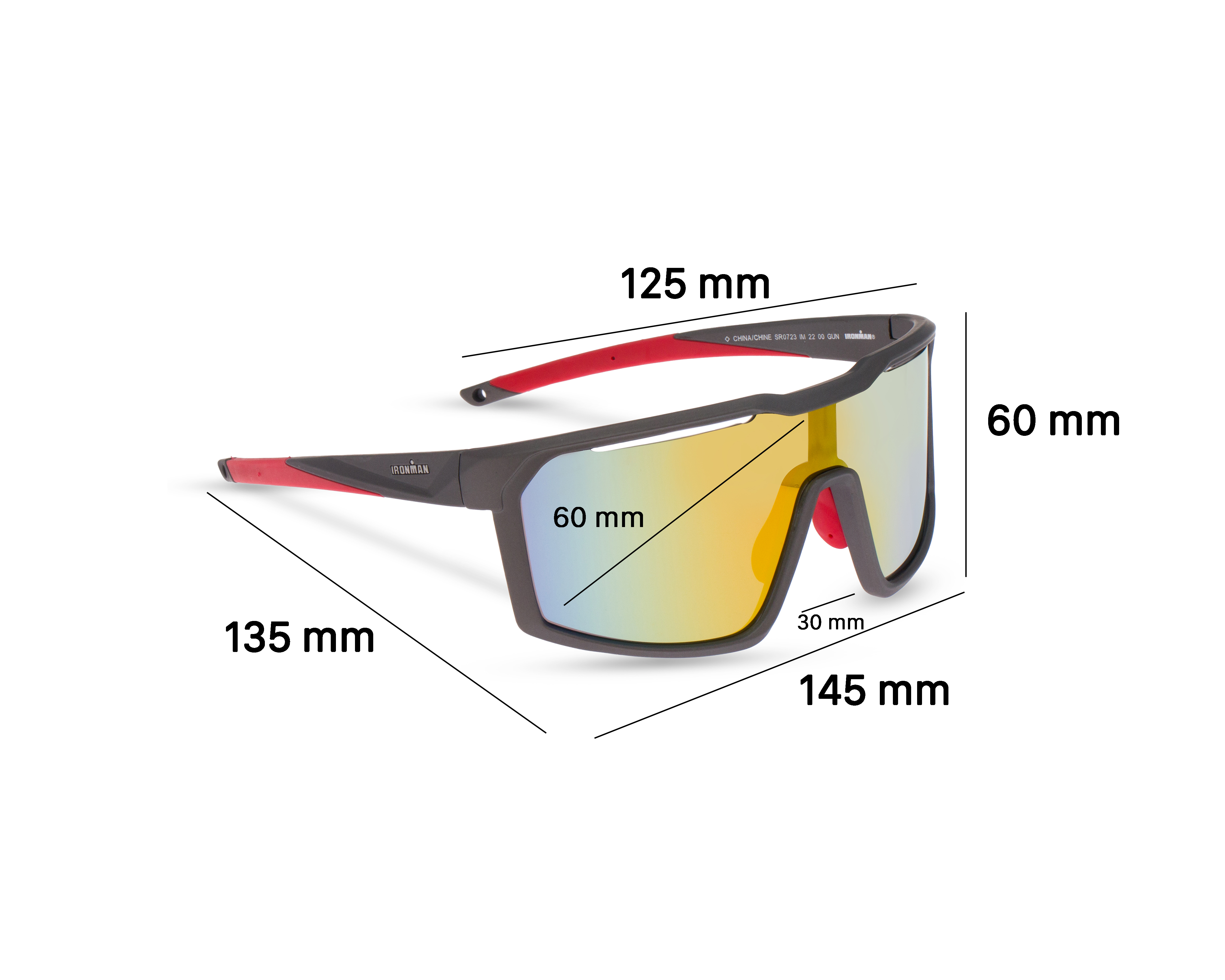 Foto 7 | Foto 7 | Lentes de Sol para Hombre Ironman Deportivos Negros