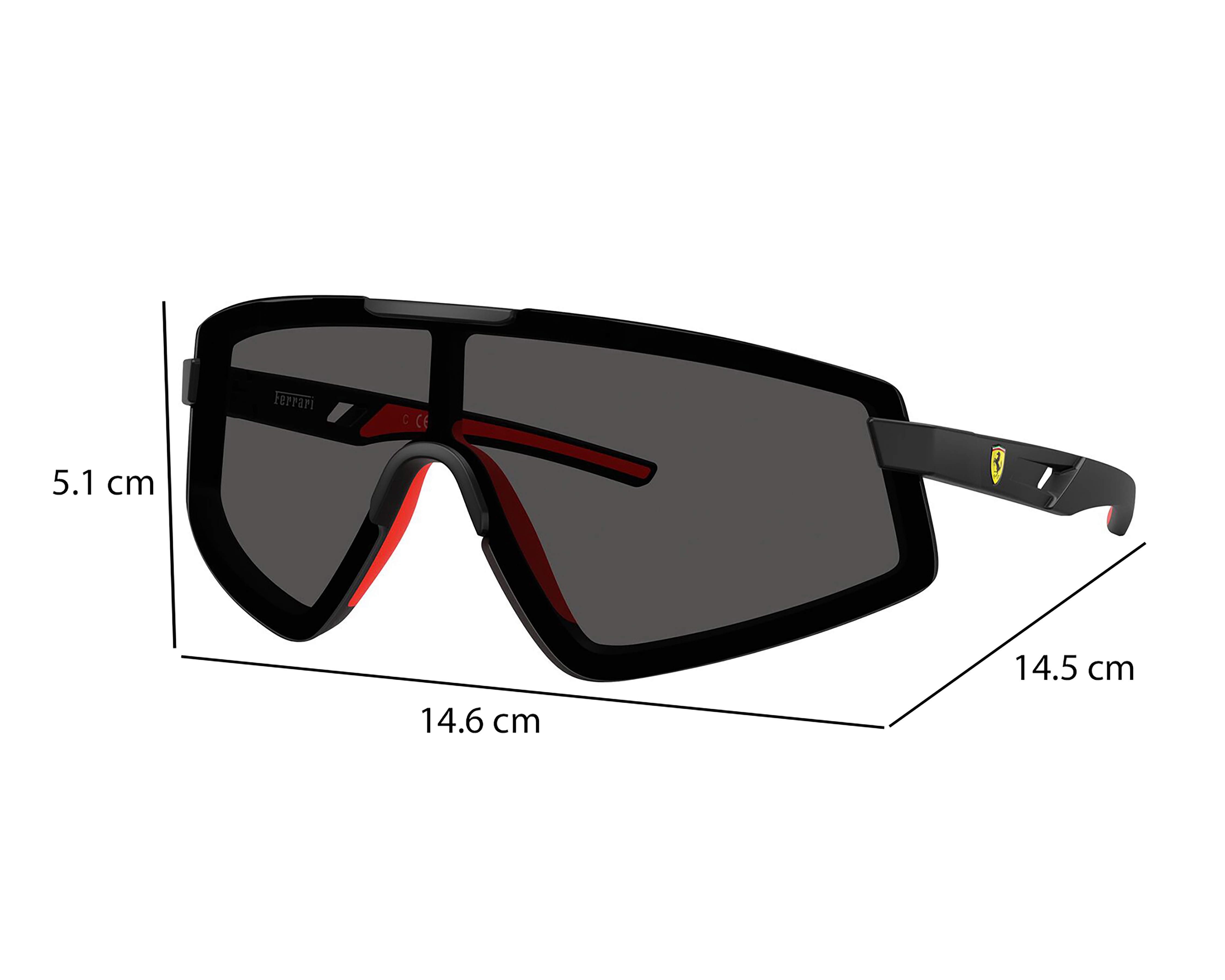 Foto 9 pulgar | Foto 8 | Lentes de Sol para Hombre Ferrari Deportivo Negros