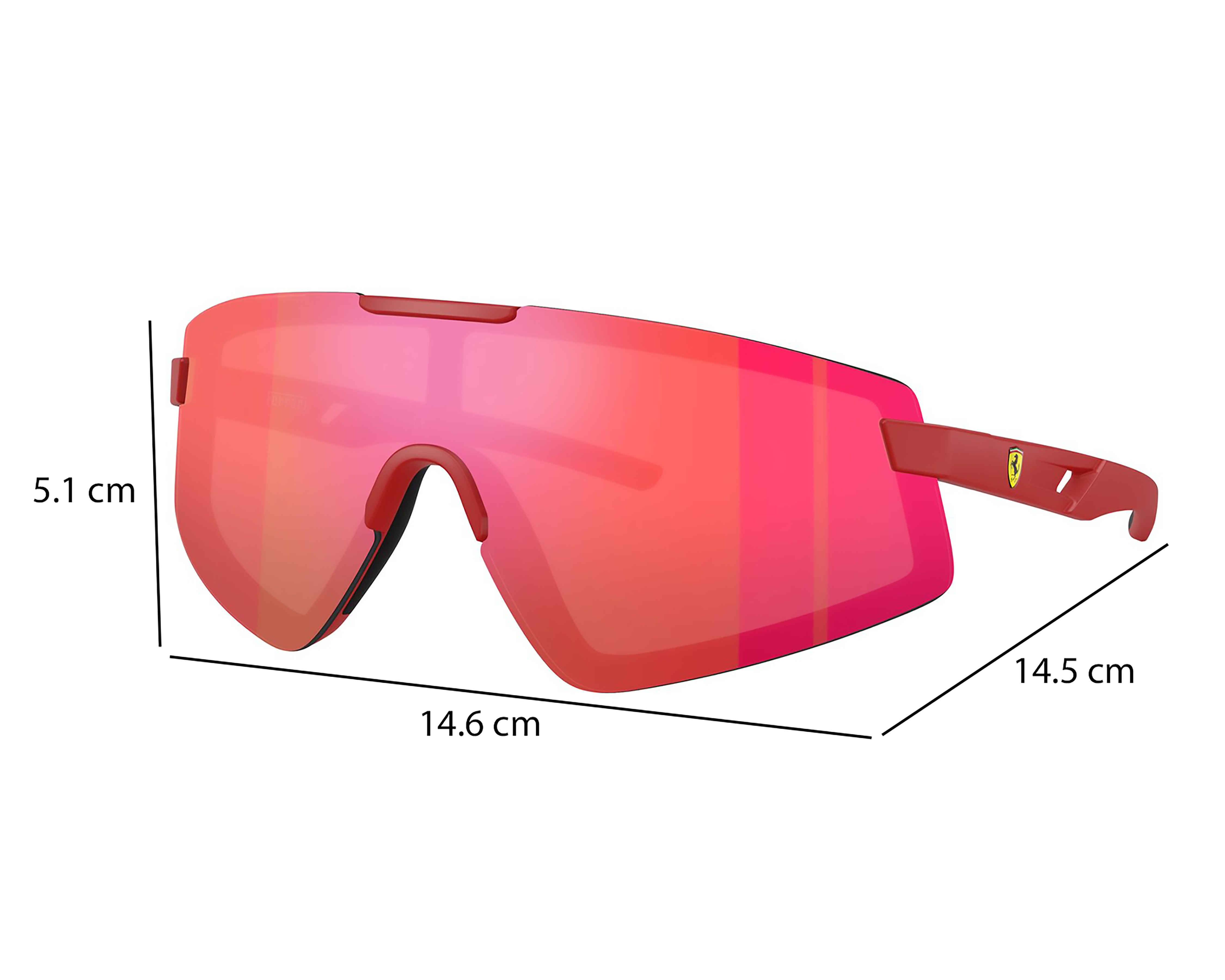 Foto 8 | Foto 8 | Lentes de Sol para Hombre Ferrari Deportivo Rojo