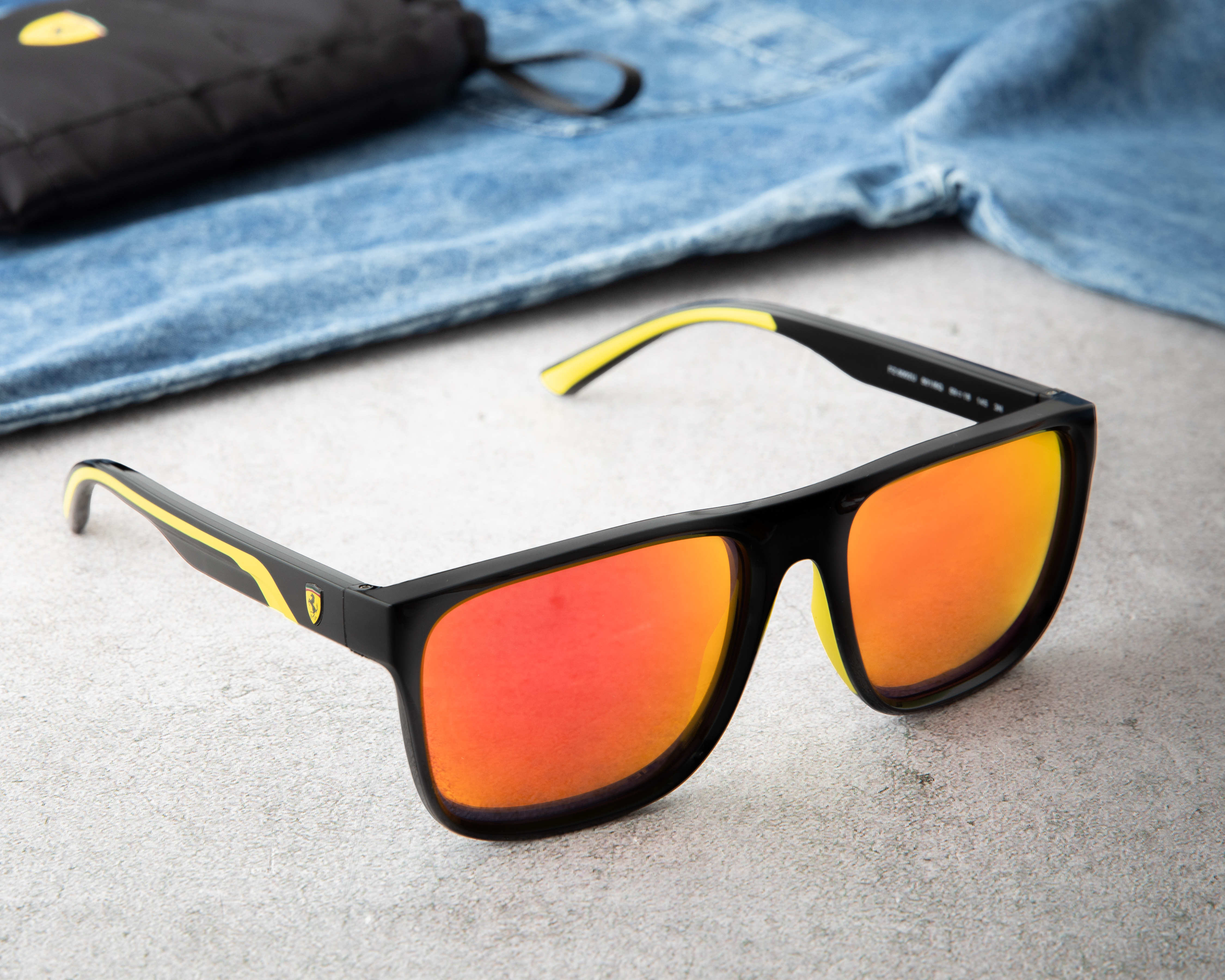 Foto 7 | Foto 7 | Lentes de Sol para Hombre Ferrari Cuadrados Negros