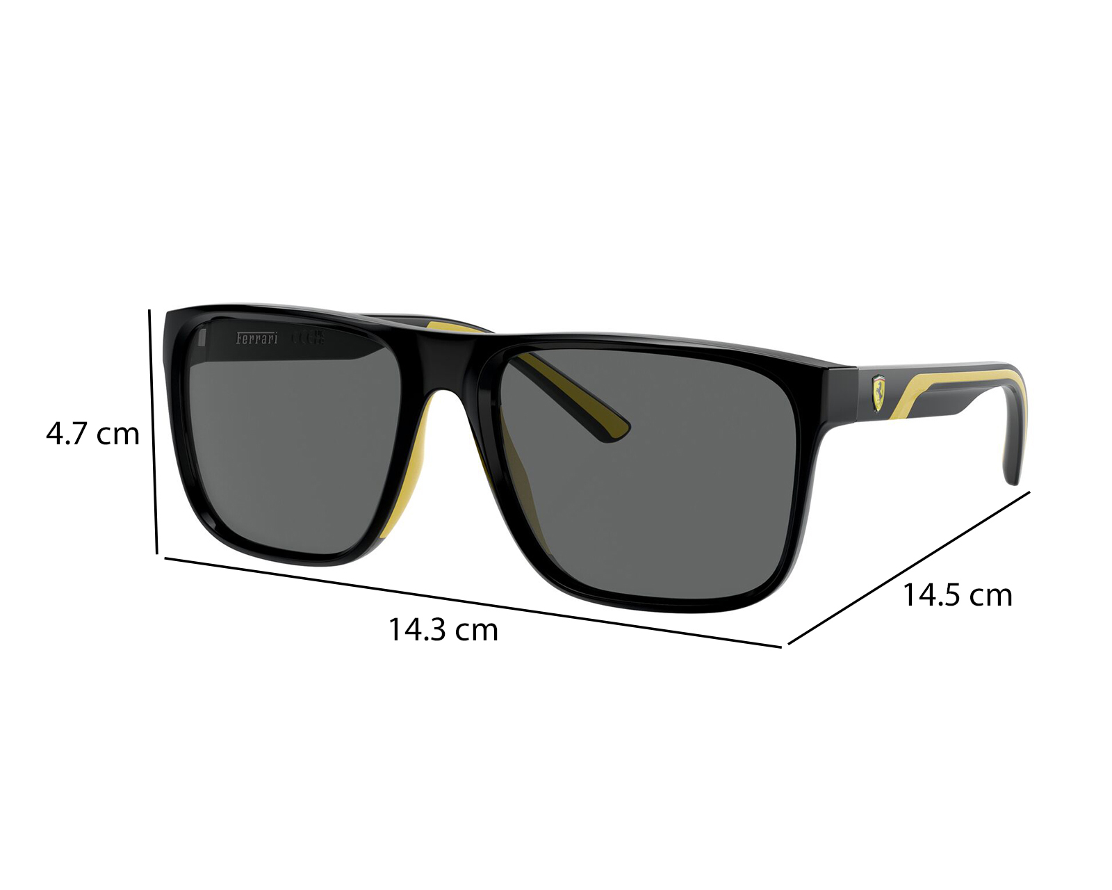Foto 8 | Foto 8 | Lentes de Sol para Hombre Ferrari Cuadrados Negros
