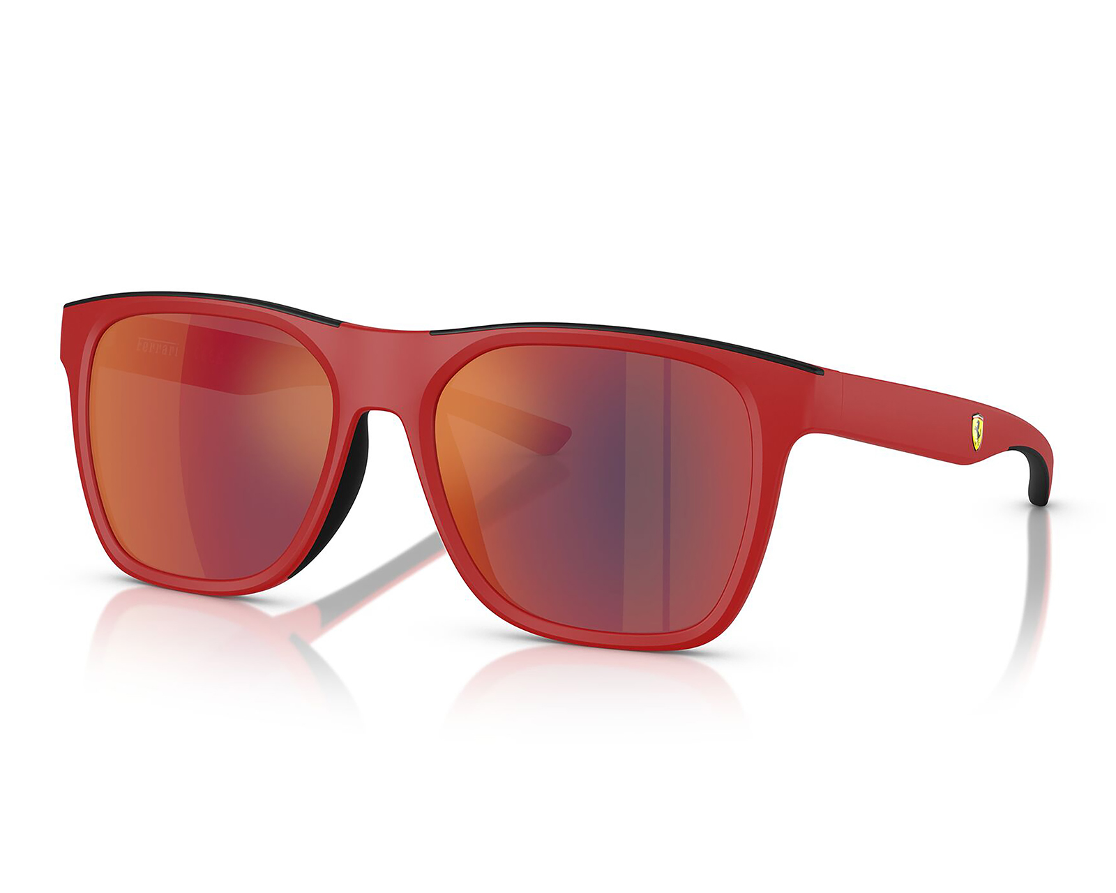 Lentes de Sol para Hombre Ferrari Cuadrados Rojos