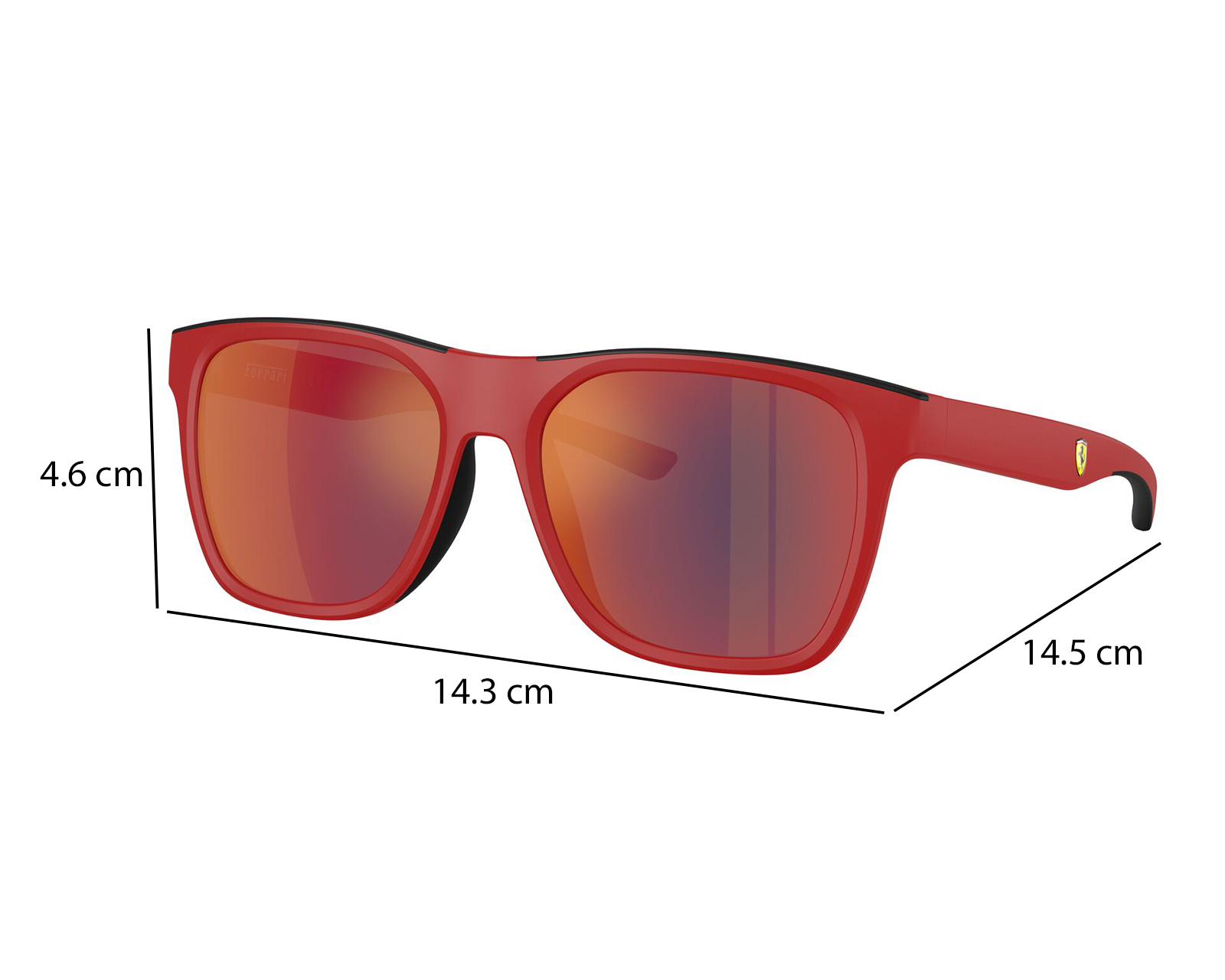 Foto 9 pulgar | Foto 8 | Lentes de Sol para Hombre Ferrari Cuadrados Rojos