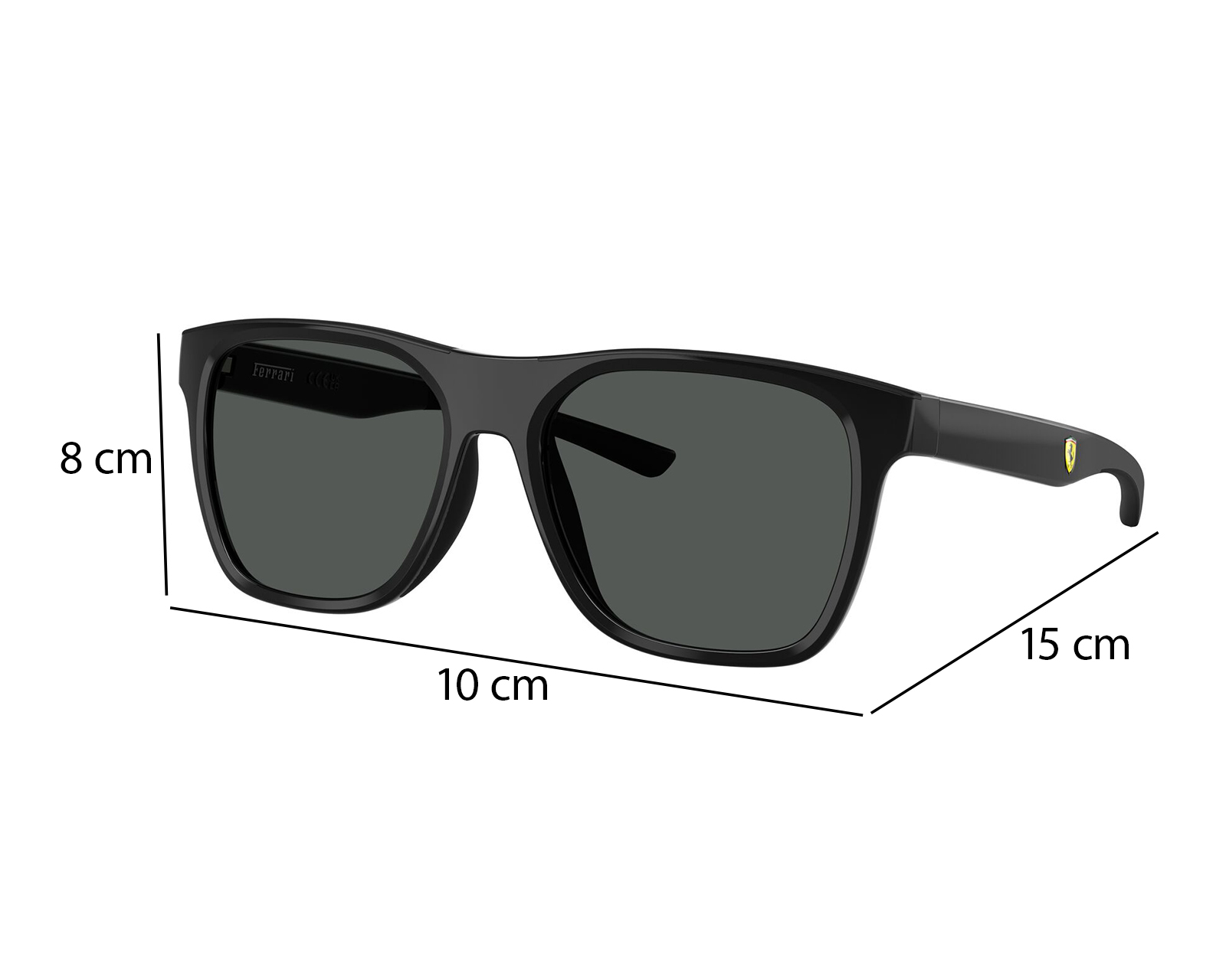 Foto 9 pulgar | Foto 8 | Lentes de Sol para Hombre Ferrari Wayfarer 0FZ6013D  Negro