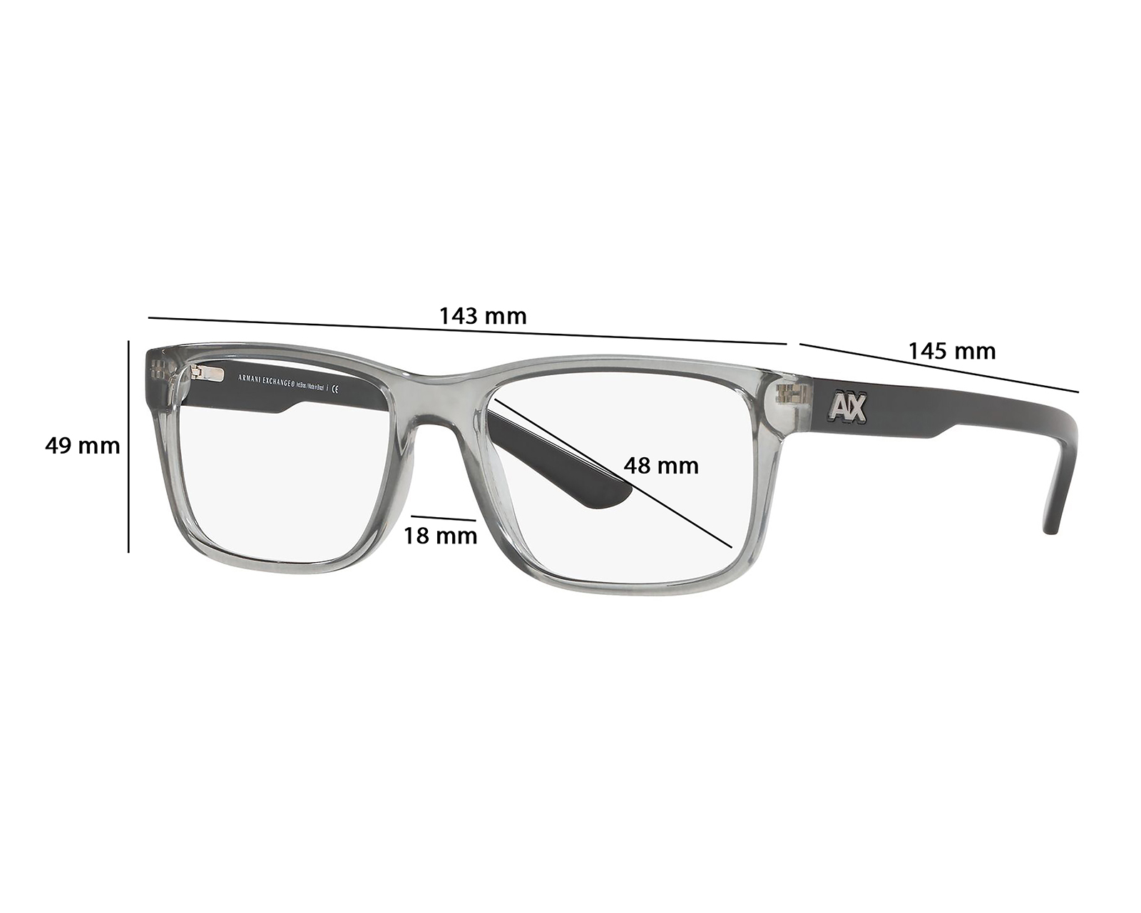 Foto 6 | Foto 6 | Armazón Oftálmico para Hombre Armani Exchange Rectangular Gris